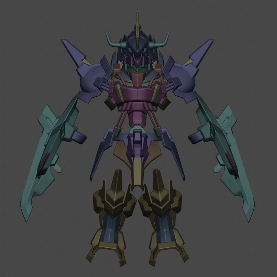 WargreymonX armor 3D print model_3