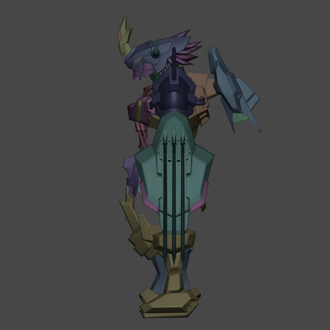 WargreymonX armor 3D print model_4