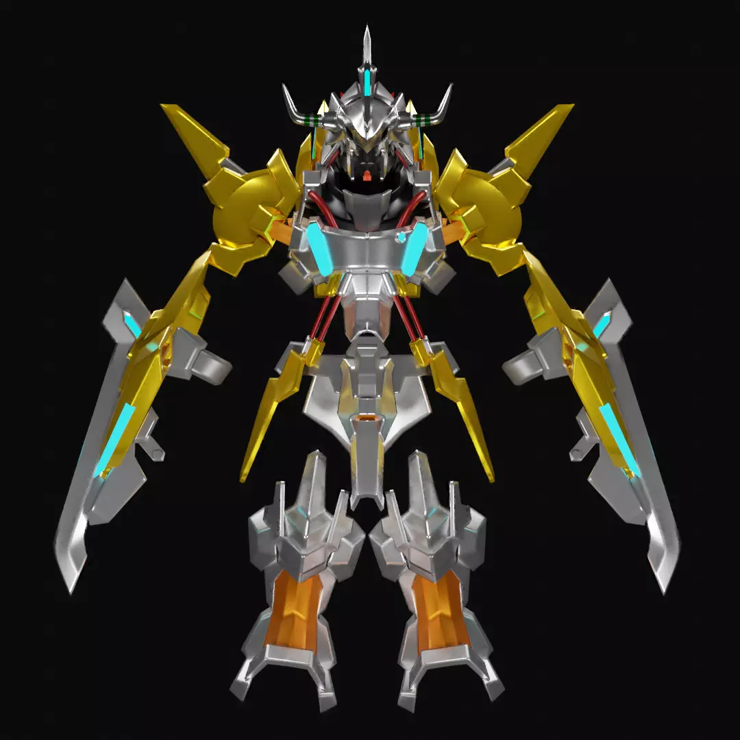 WargreymonX armor 3D print model_0