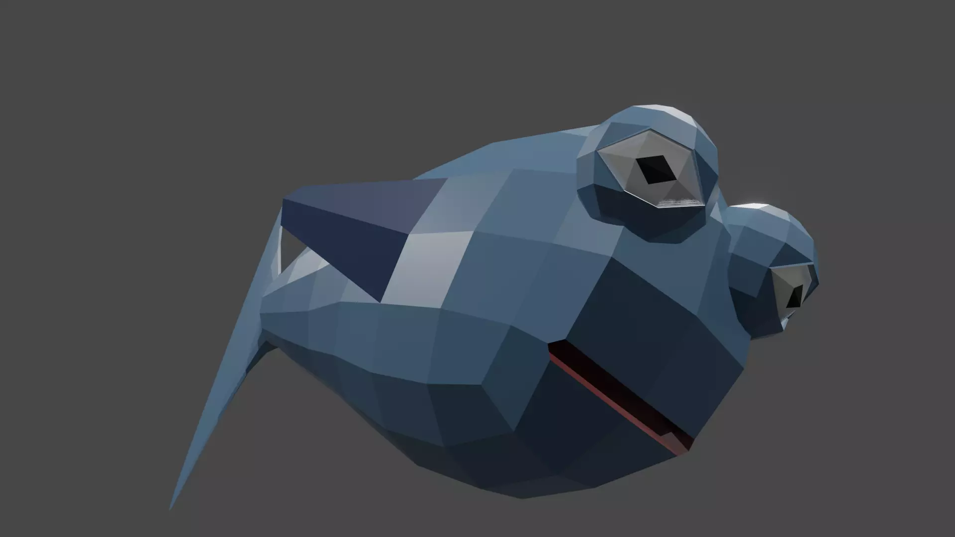 Lowpoly Rigged Fish Free low-poly 3D model_0