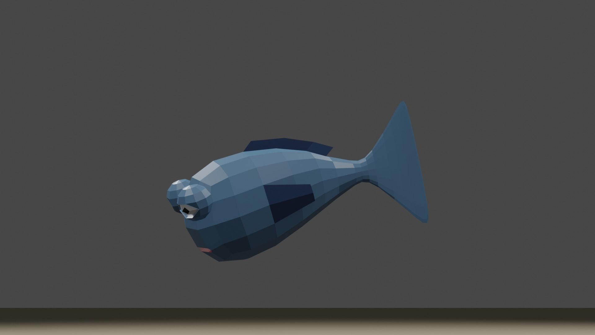 Lowpoly Rigged Fish Free low-poly 3D model_7