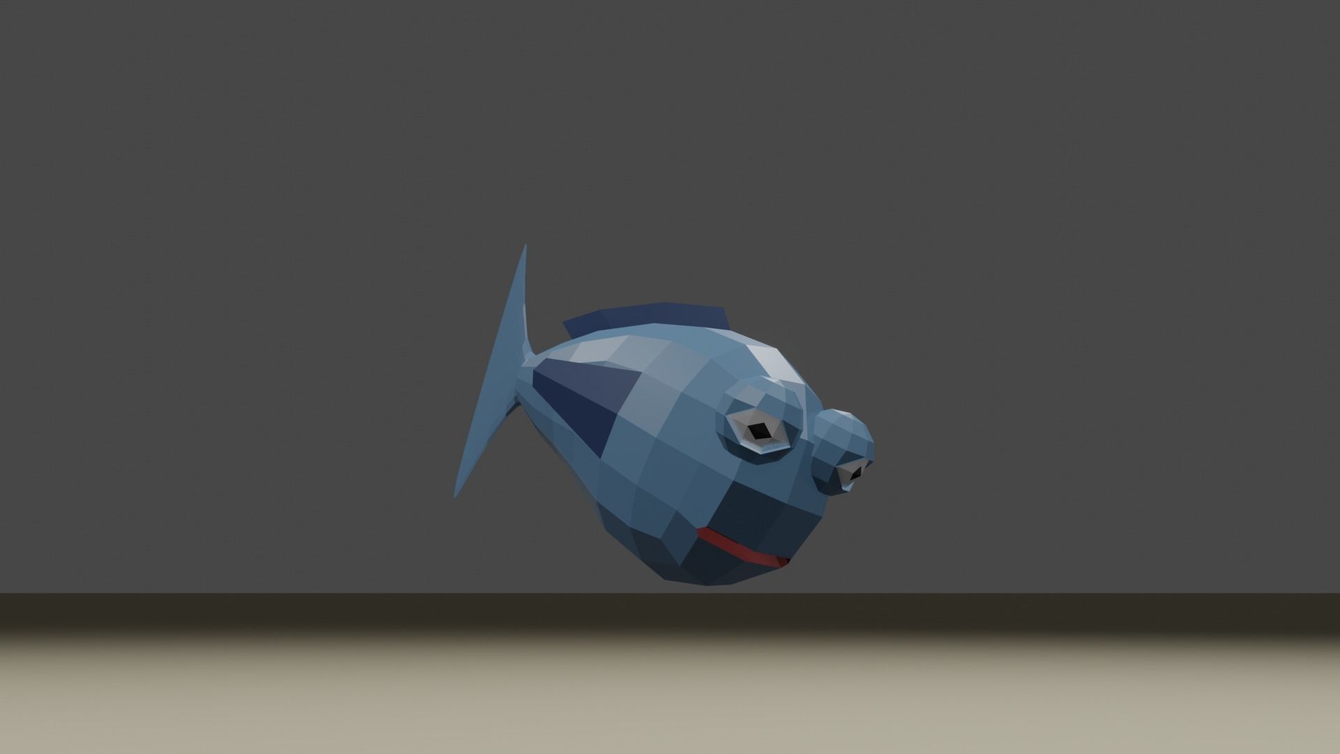 Lowpoly Rigged Fish Free low-poly 3D model_8
