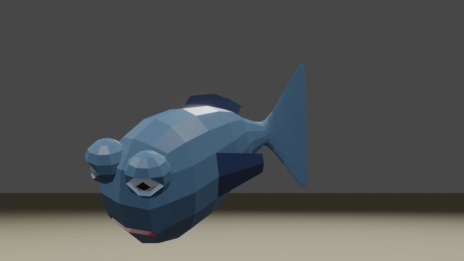 Lowpoly Rigged Fish Free low-poly 3D model_6