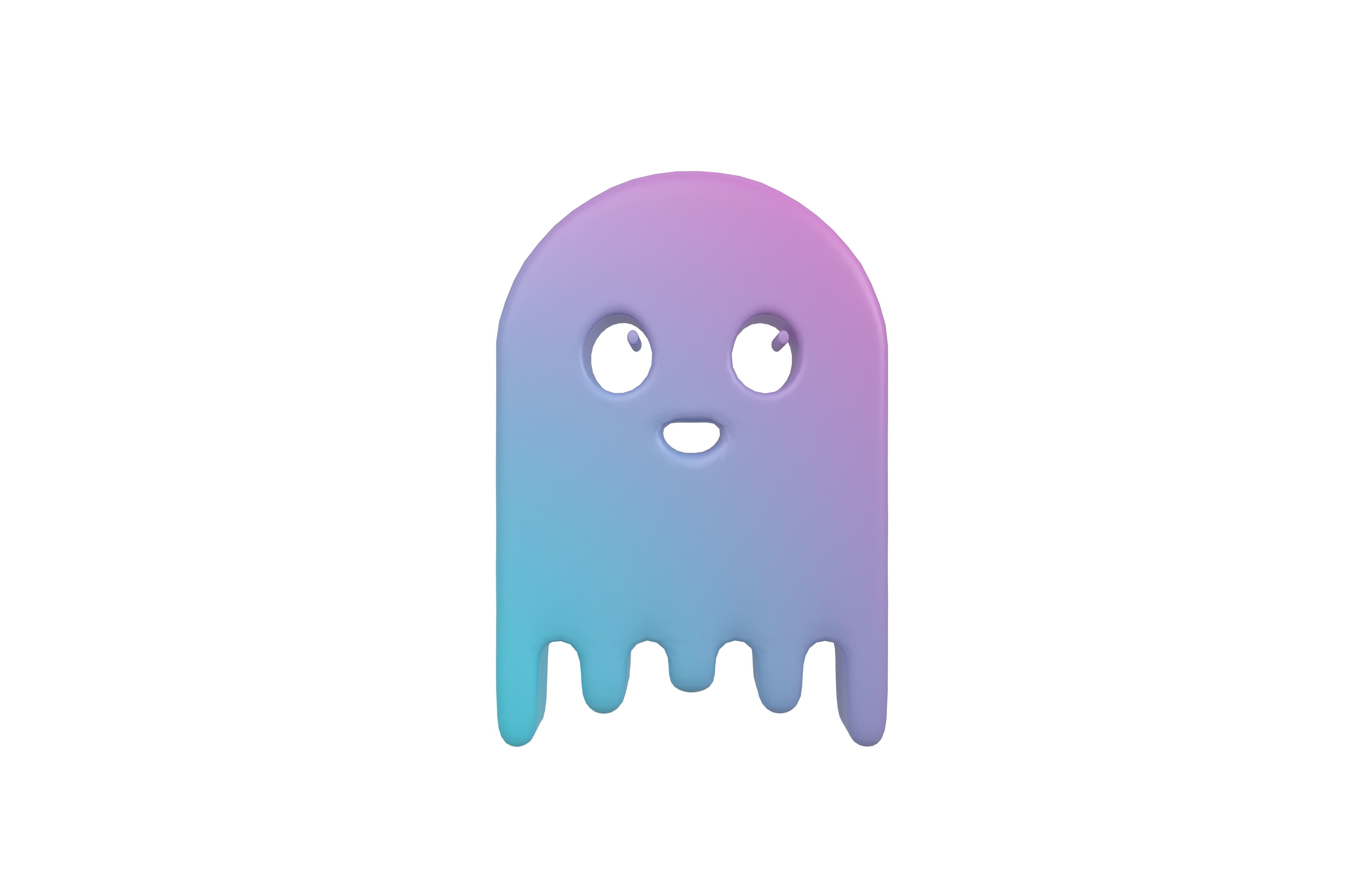 Aave Coin Ghost v1 001 Low-poly 3D model_1