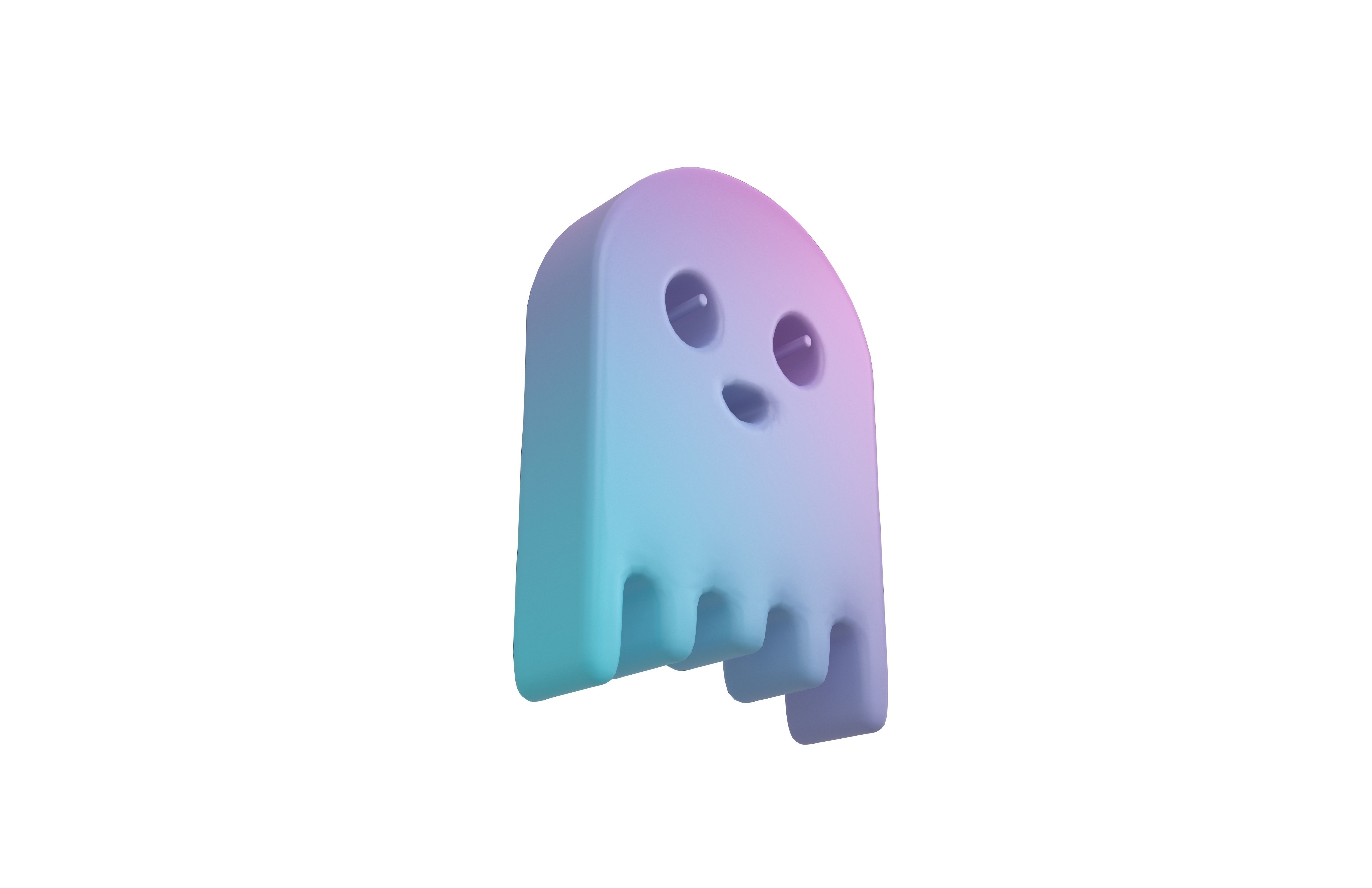 Aave Coin Ghost v1 001 Low-poly 3D model_3