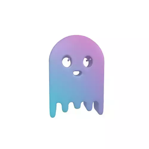 Aave Coin Ghost v1 001 Low-poly 3D model