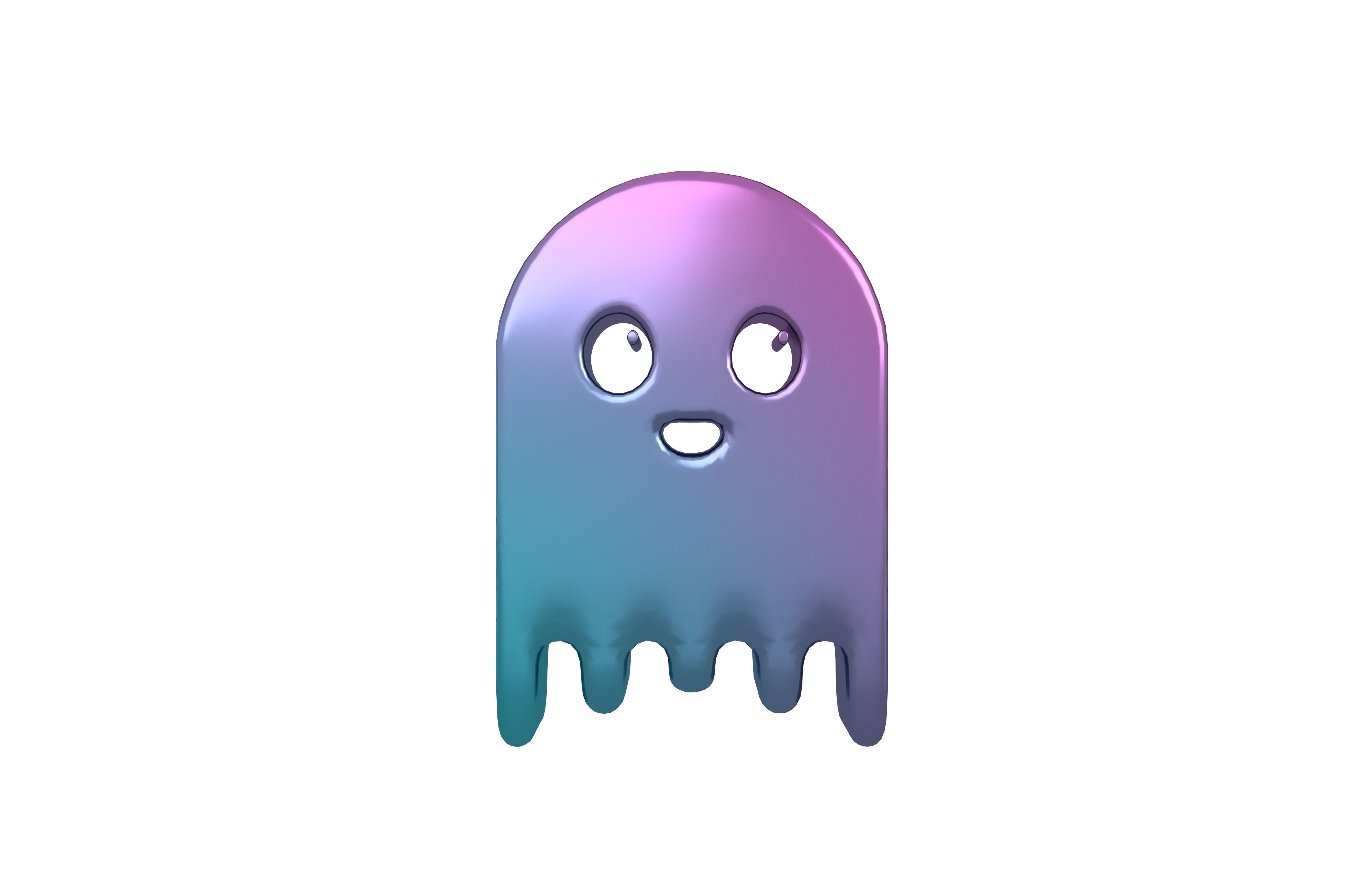 Aave Coin Ghost v1 004 Low-poly 3D model_1
