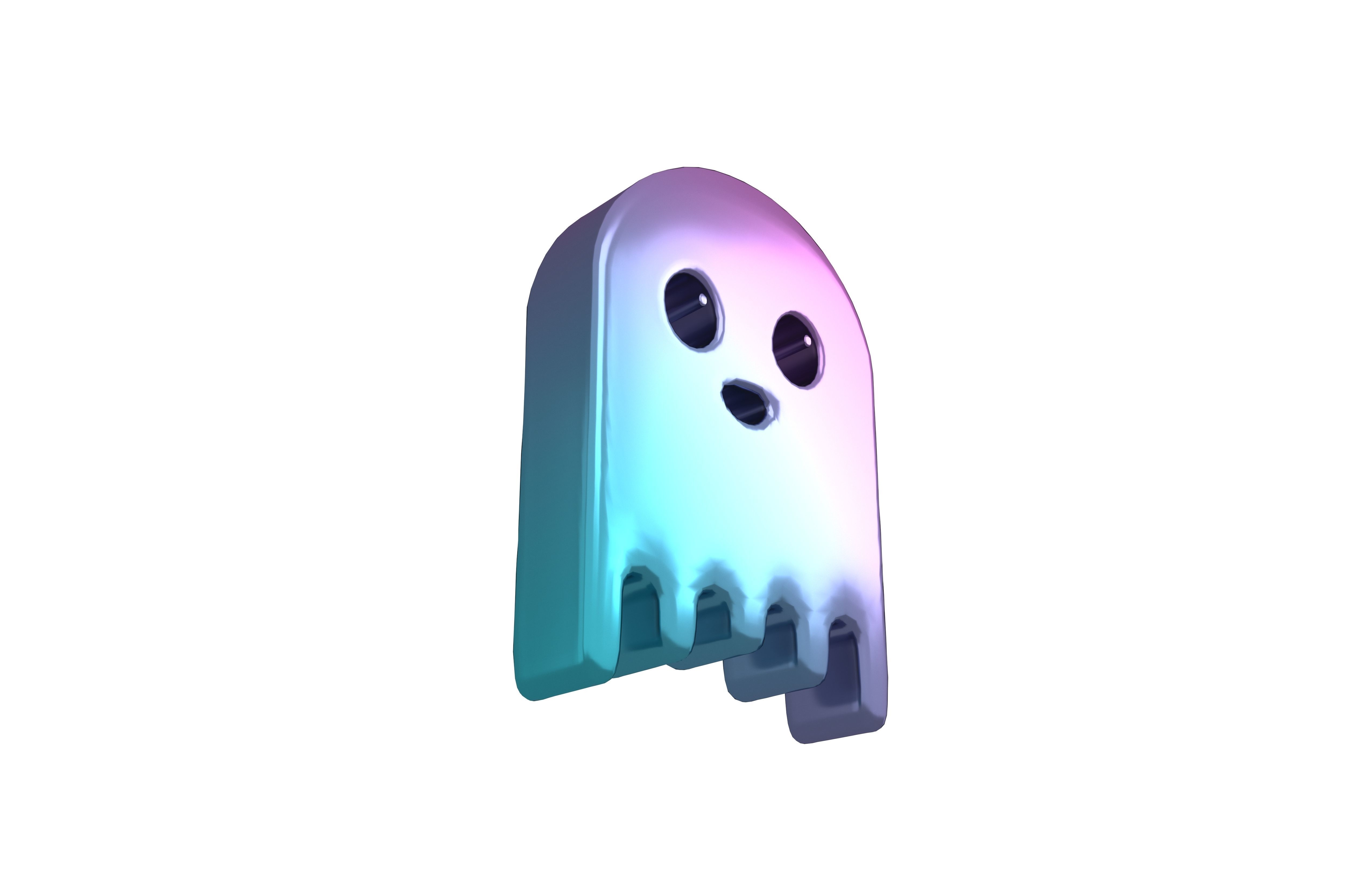 Aave Coin Ghost v1 004 Low-poly 3D model_3