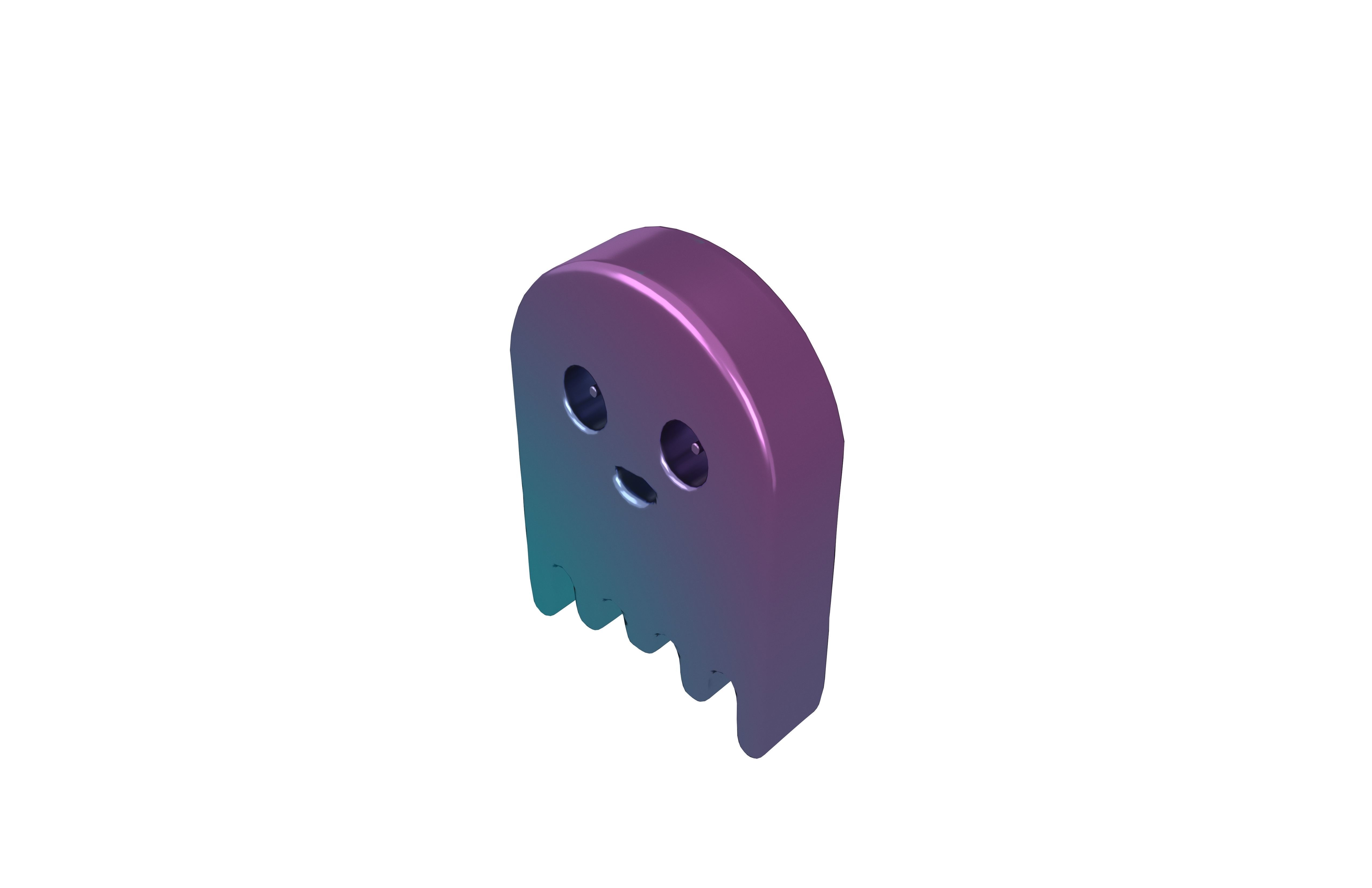 Aave Coin Ghost v1 004 Low-poly 3D model_2