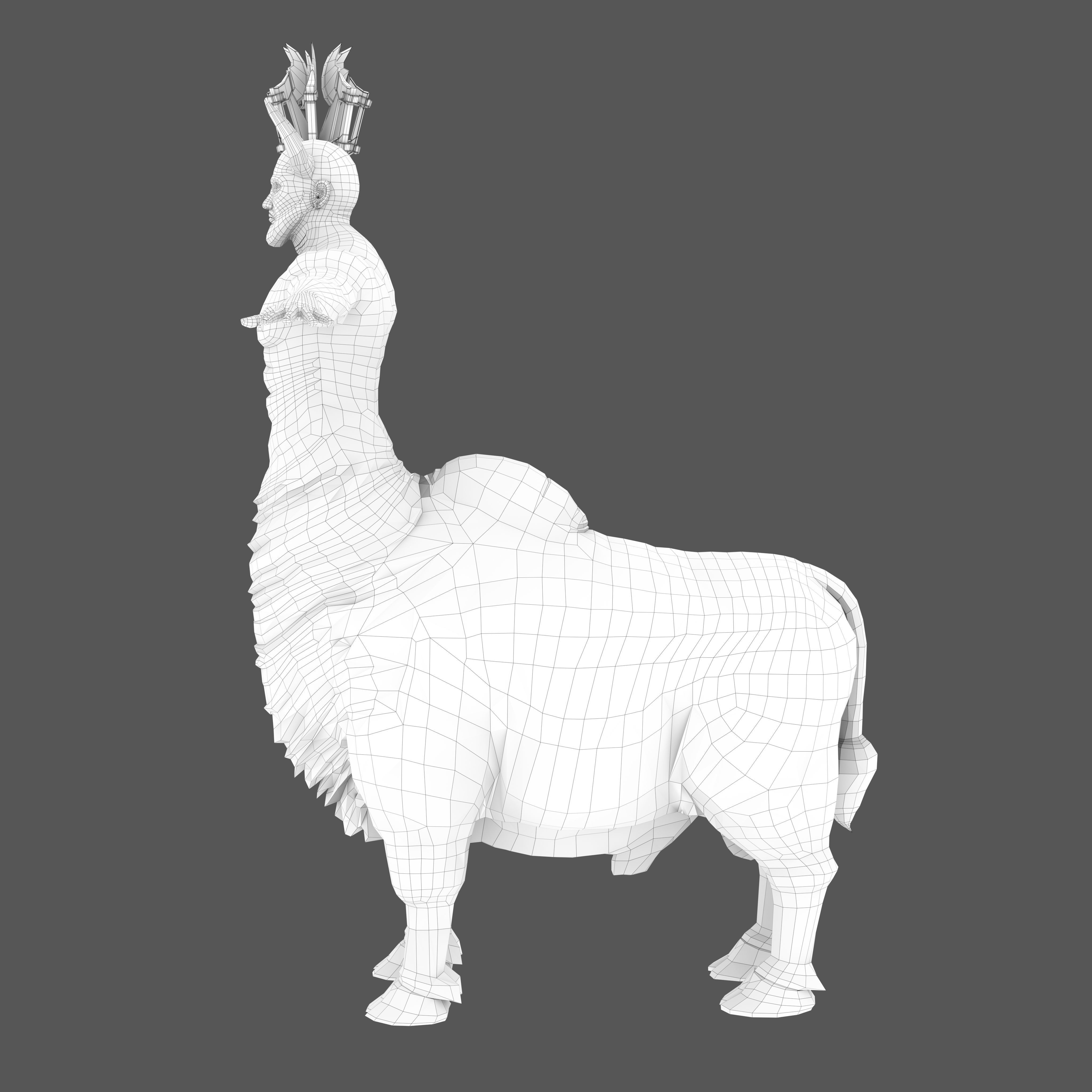 Minotaur Giant Creature Gaming Character Low-poly 3D model_9