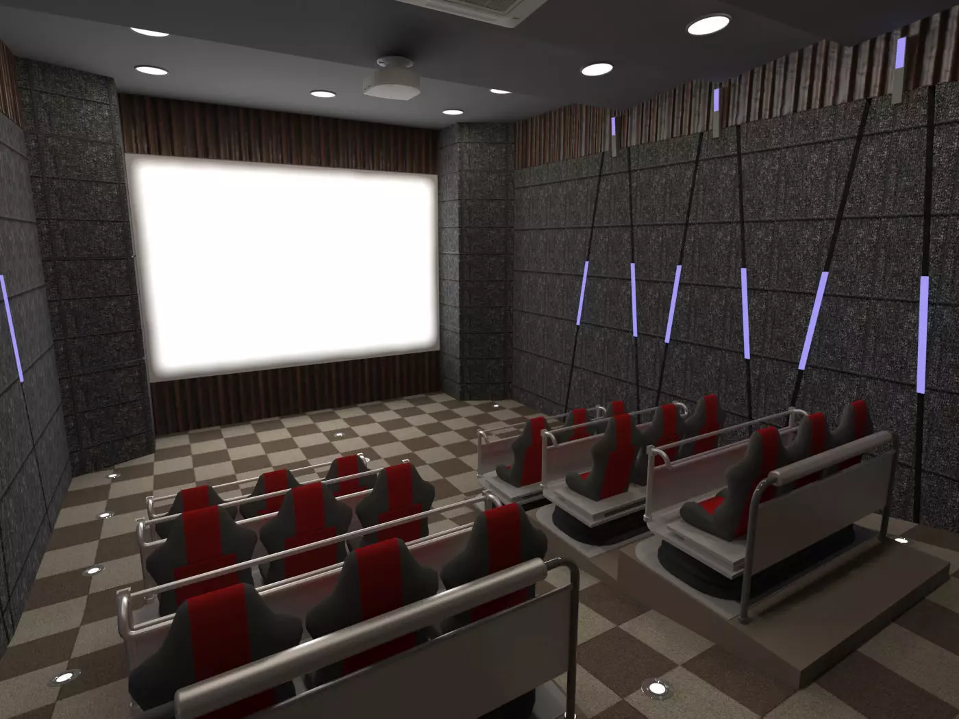 4d experience Cinema Halls 3D model