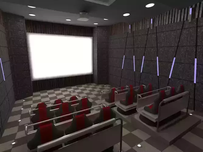 4d experience Cinema Halls 3D model