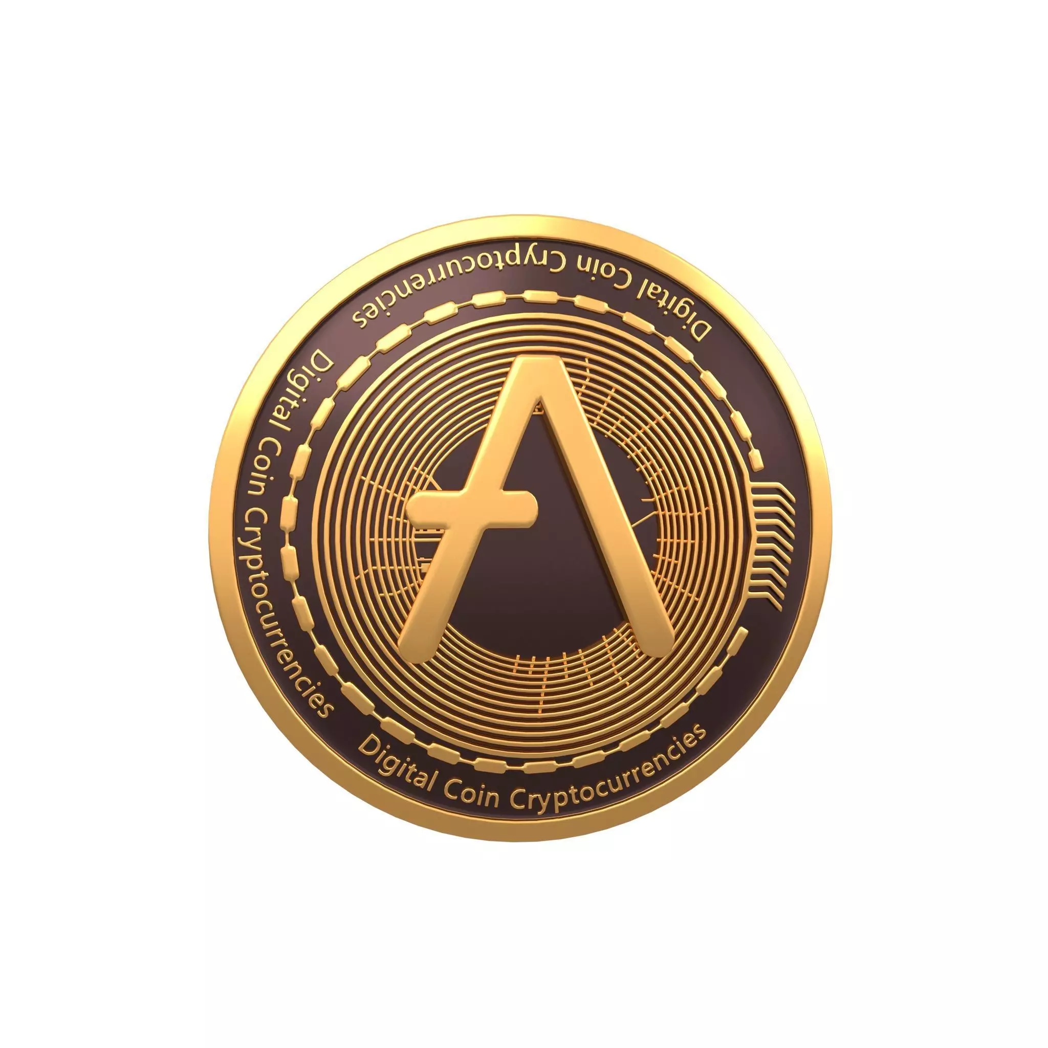 Aave Coin v2 001 3D model_0
