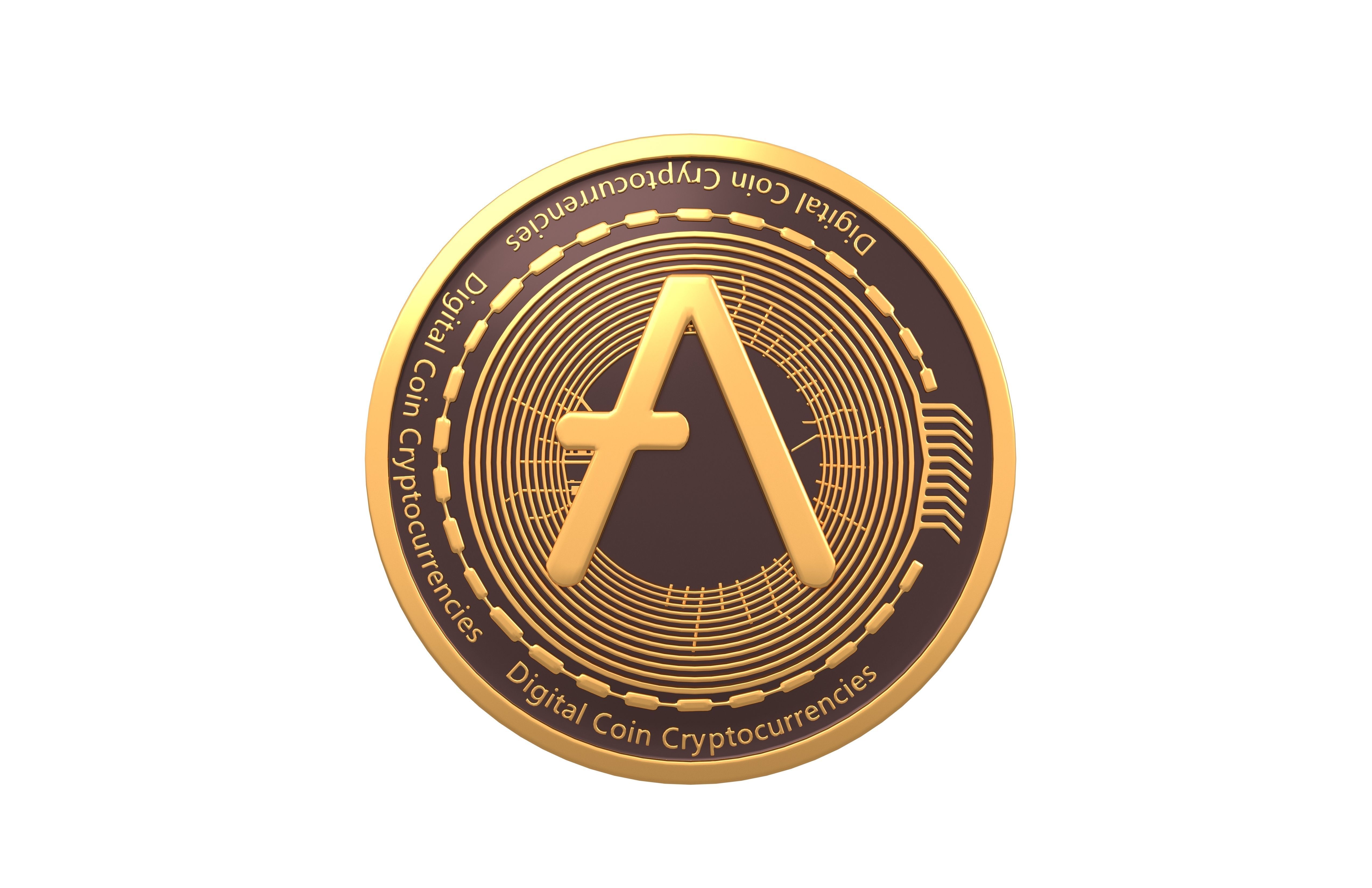 Aave Coin v2 001 3D model_1