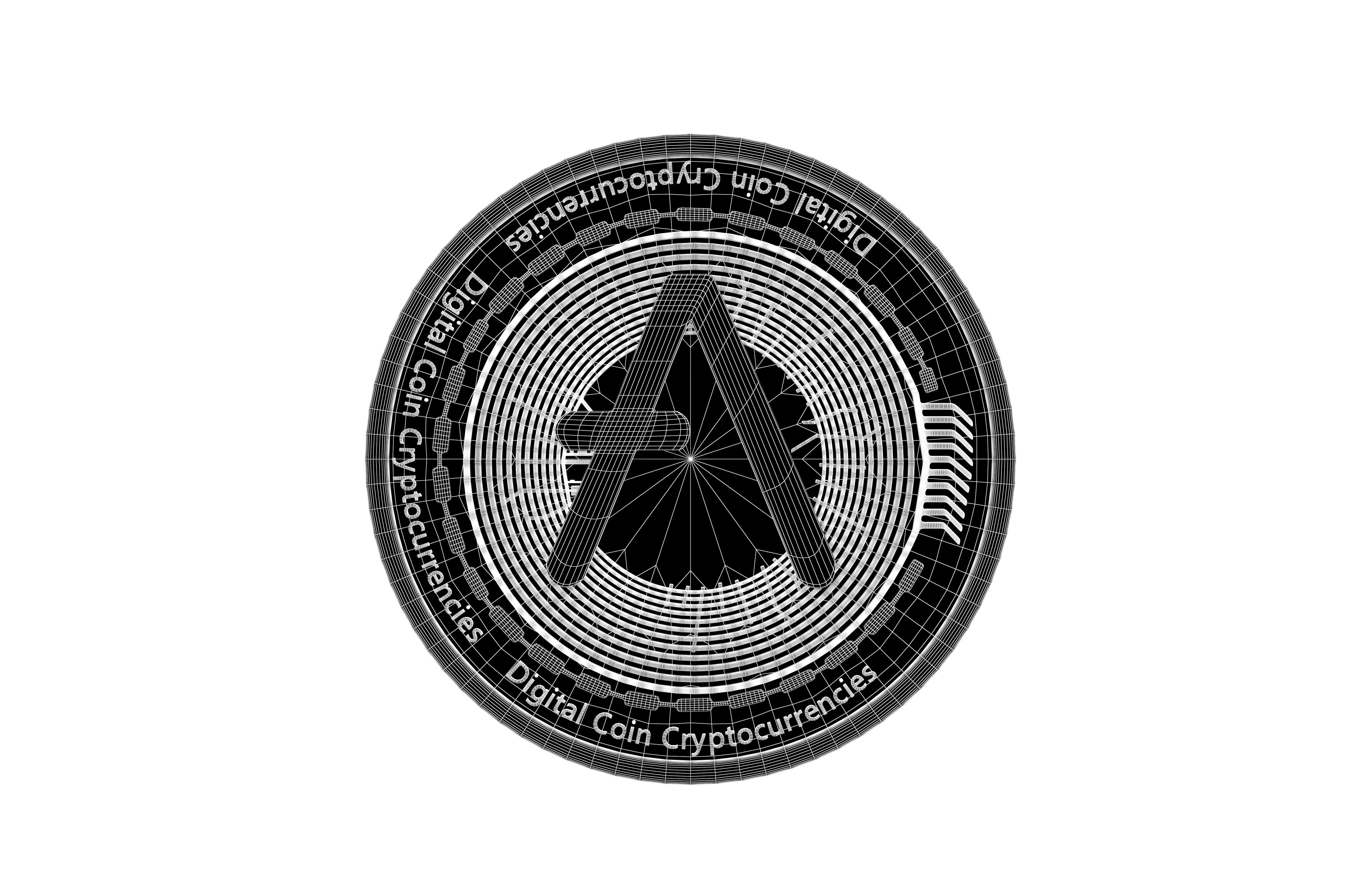 Aave Coin v2 001 3D model_4