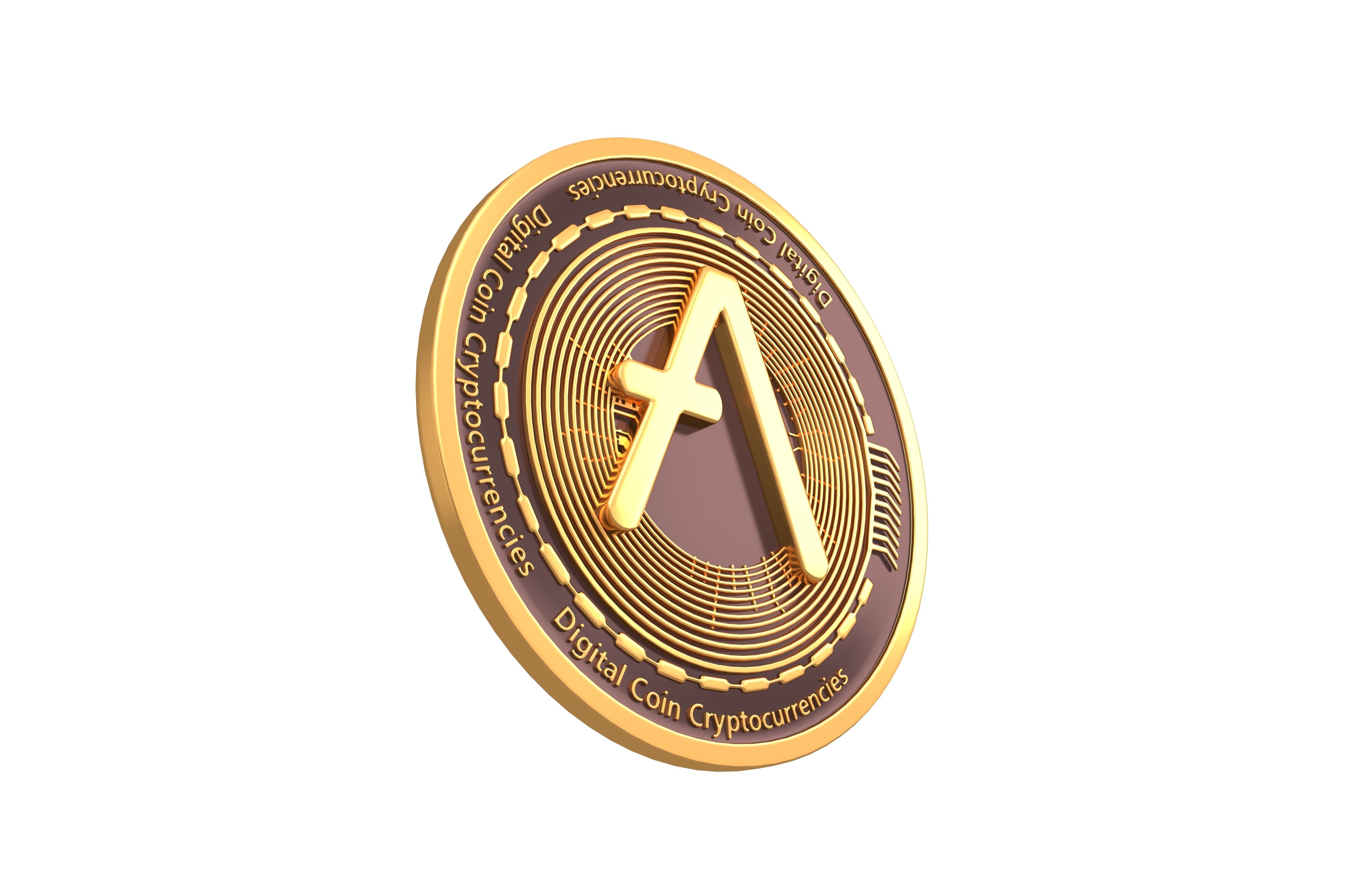 Aave Coin v2 001 3D model_3