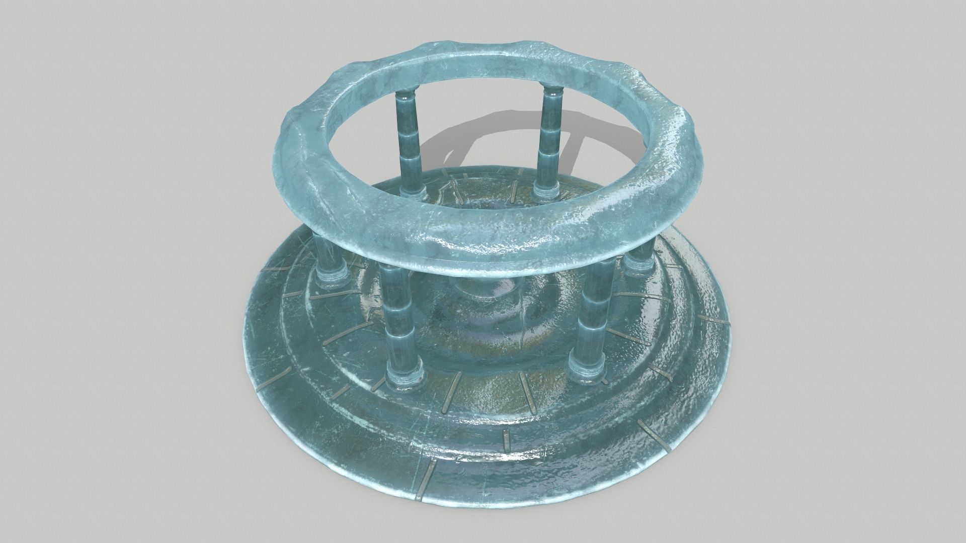 Altar Set fountain Low-poly 3D model_5