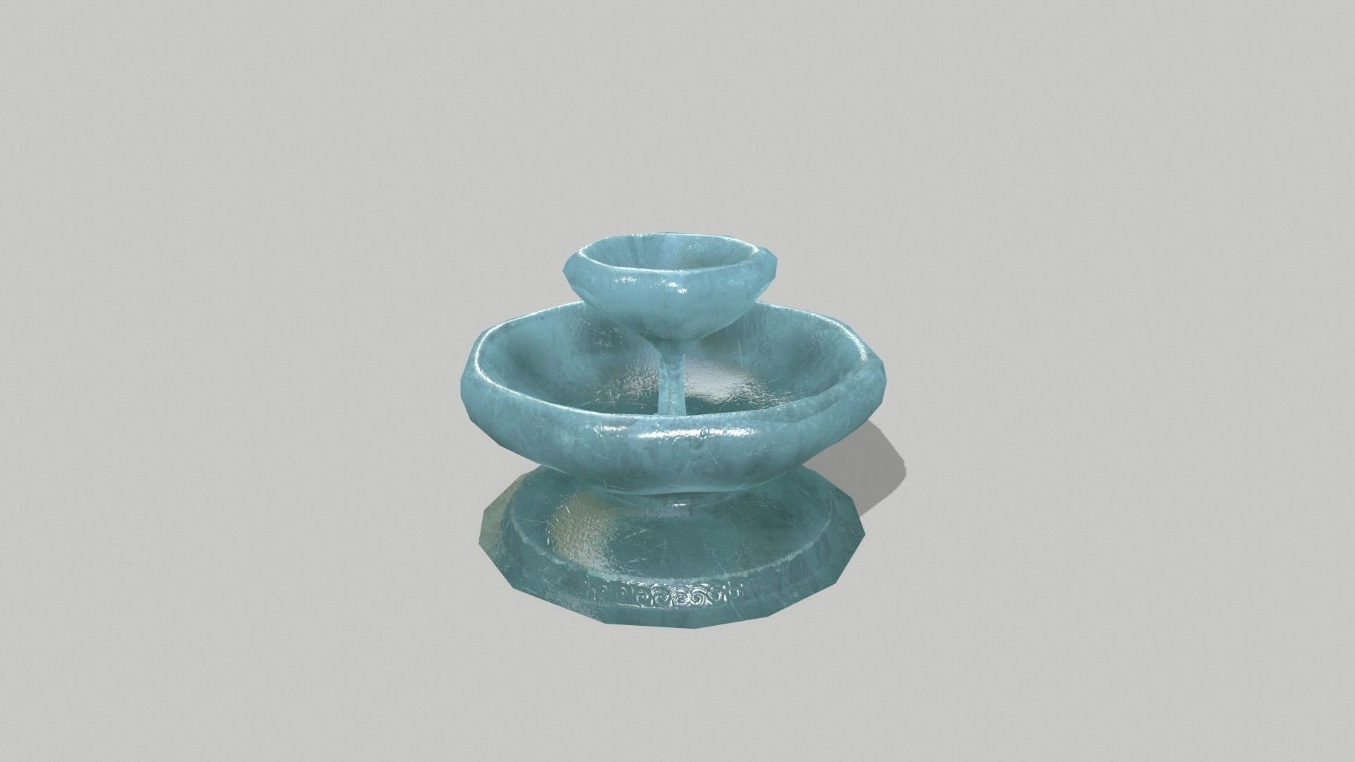 Altar Set fountain Low-poly 3D model_8