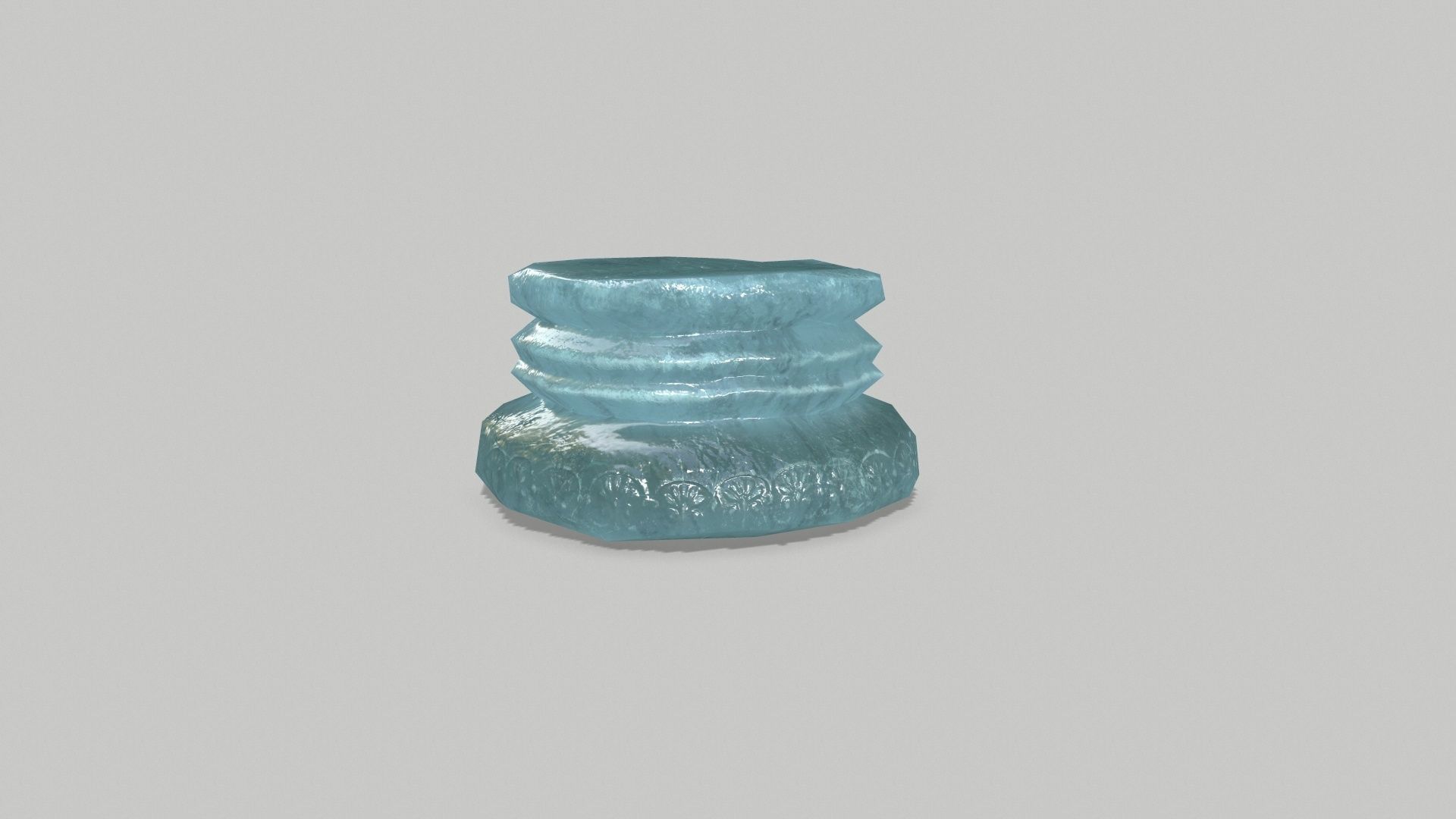 Altar Set fountain Low-poly 3D model_9