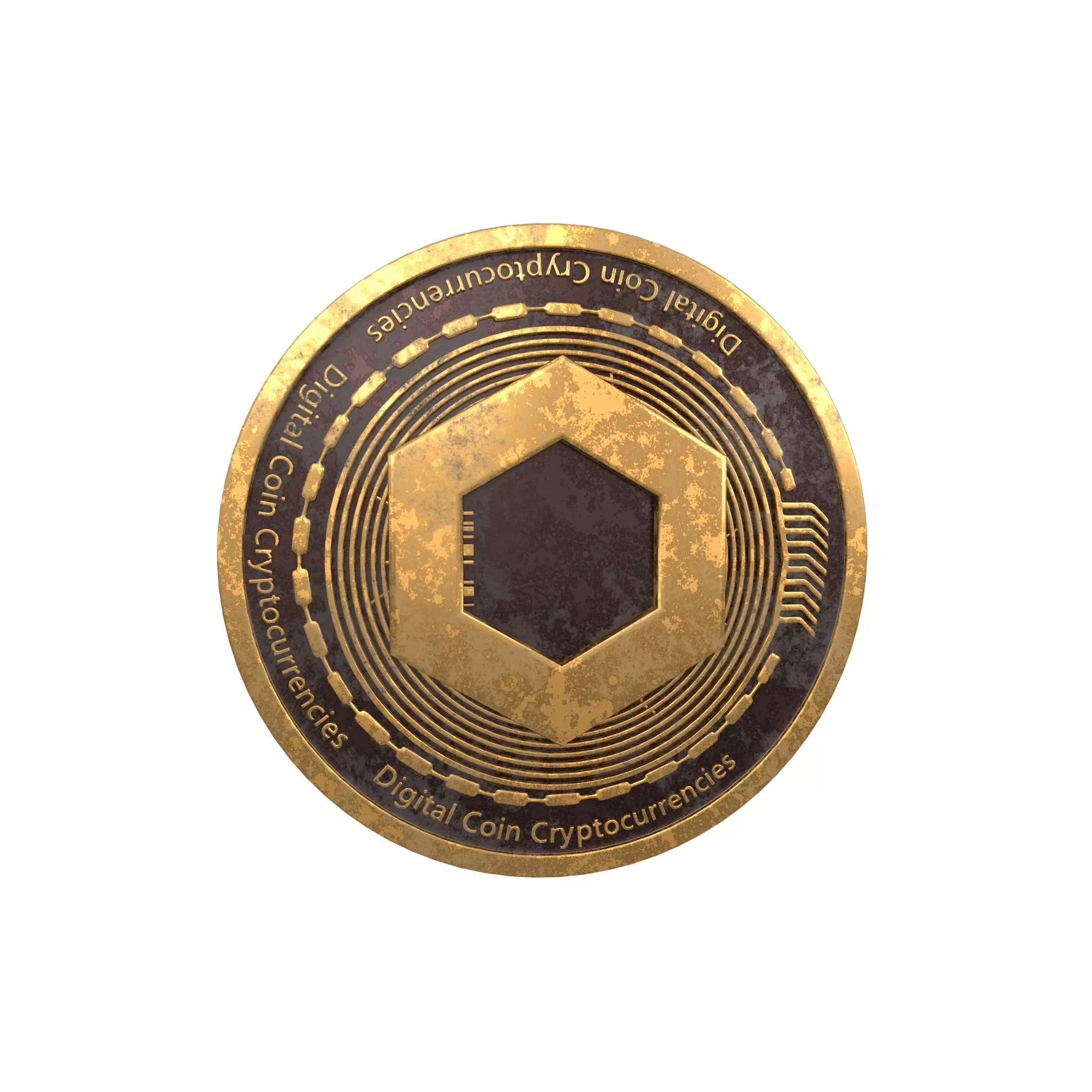 Chainlink Coin v2 002 3D model_0