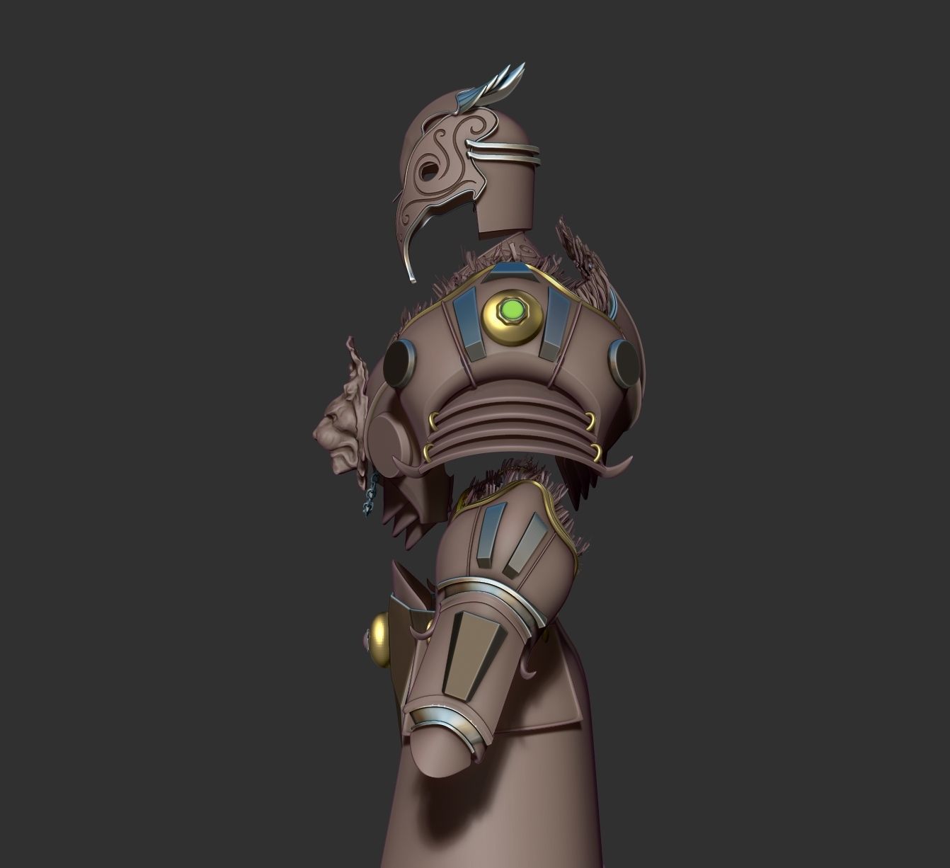 Fantasy Armor in FBX format 3D model_2