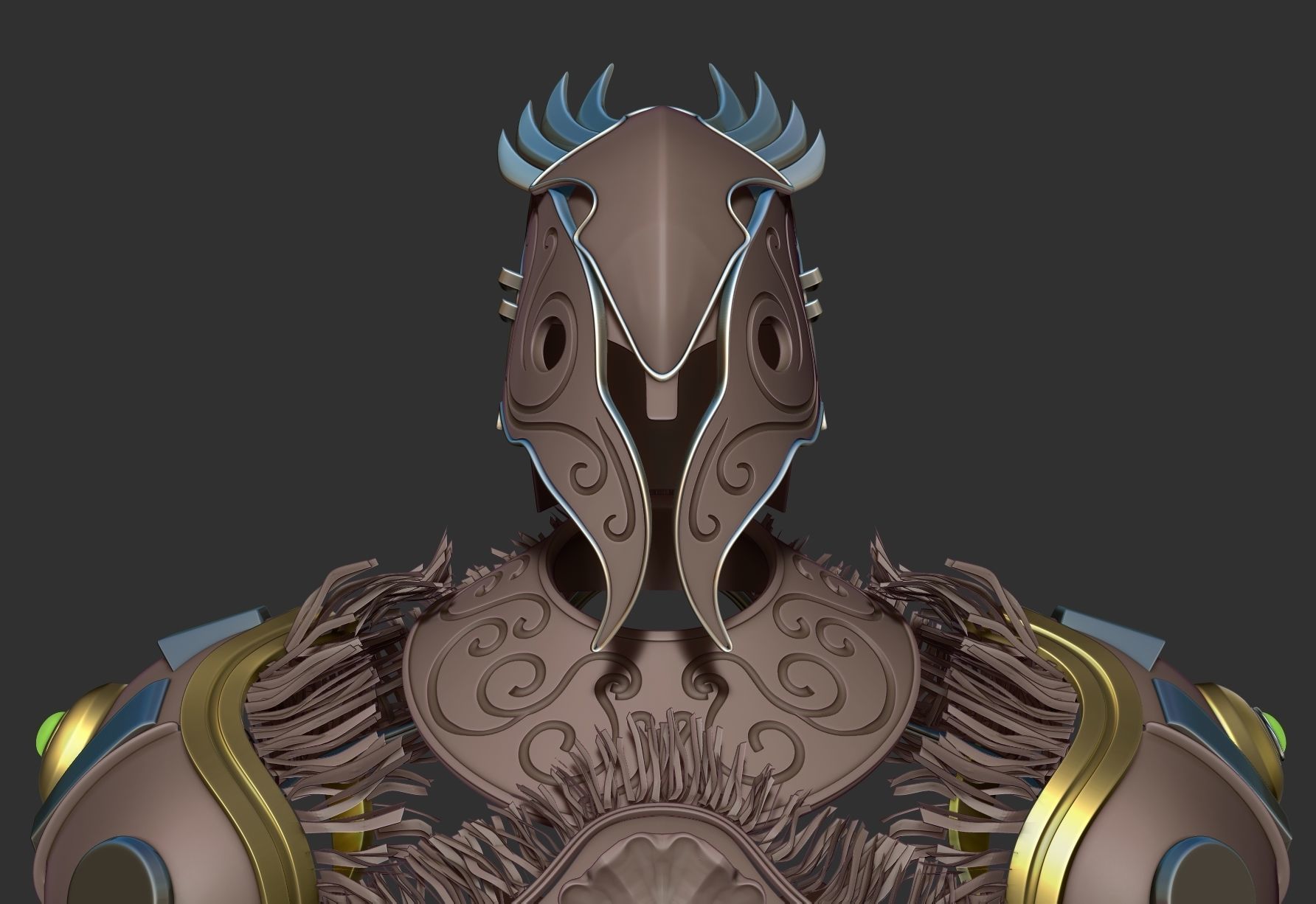 Fantasy Armor in FBX format 3D model_8