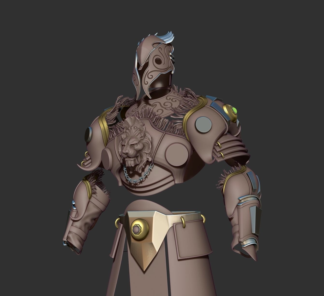 Fantasy Armor in FBX format 3D model_5