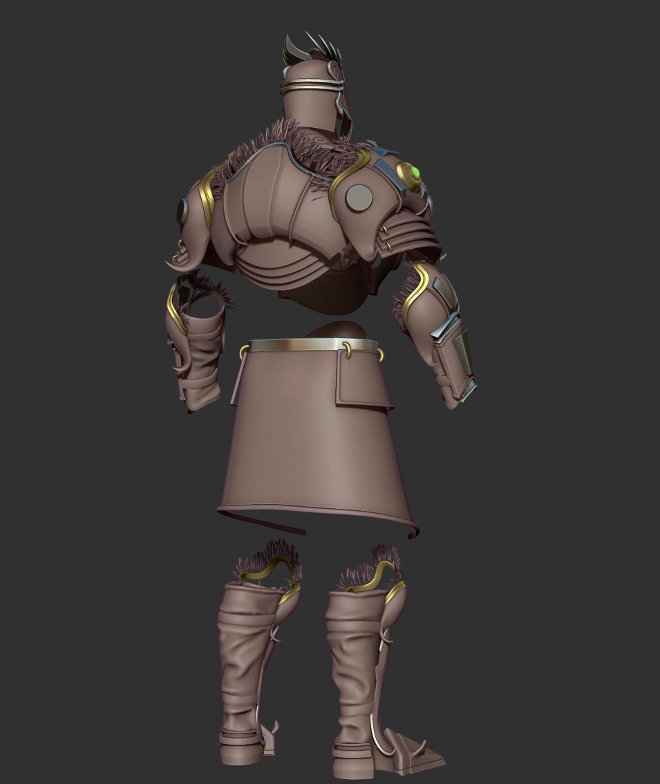 Fantasy Armor in FBX format 3D model_3