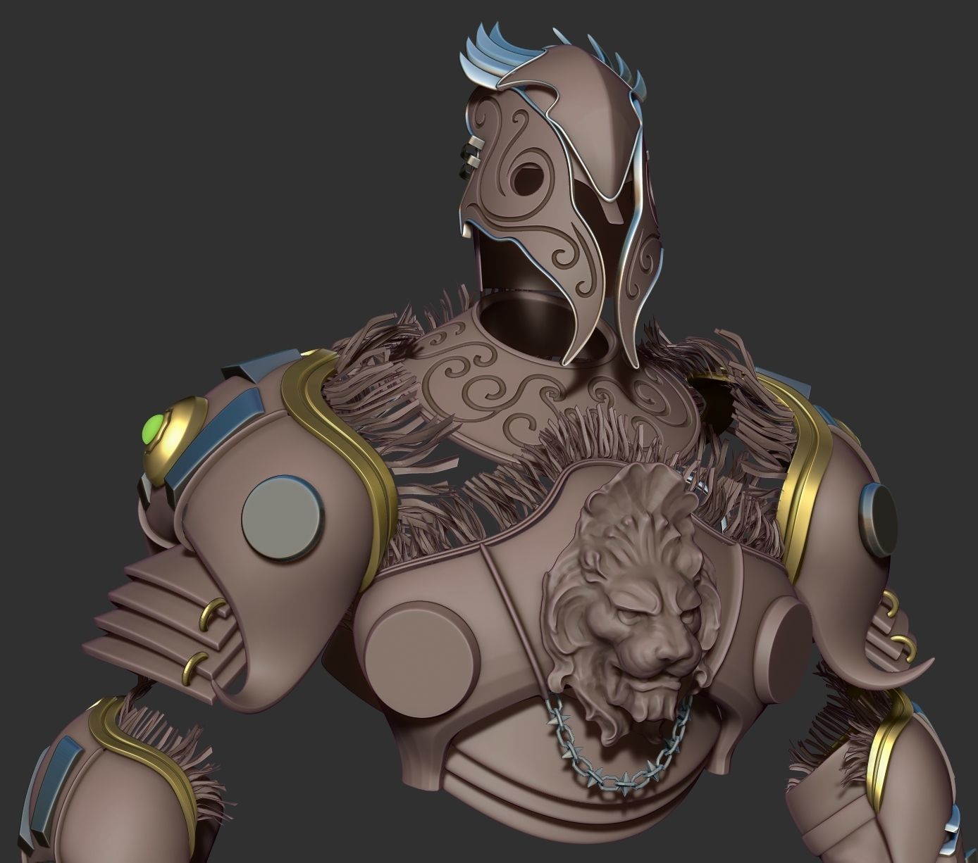 Fantasy Armor in FBX format 3D model_7