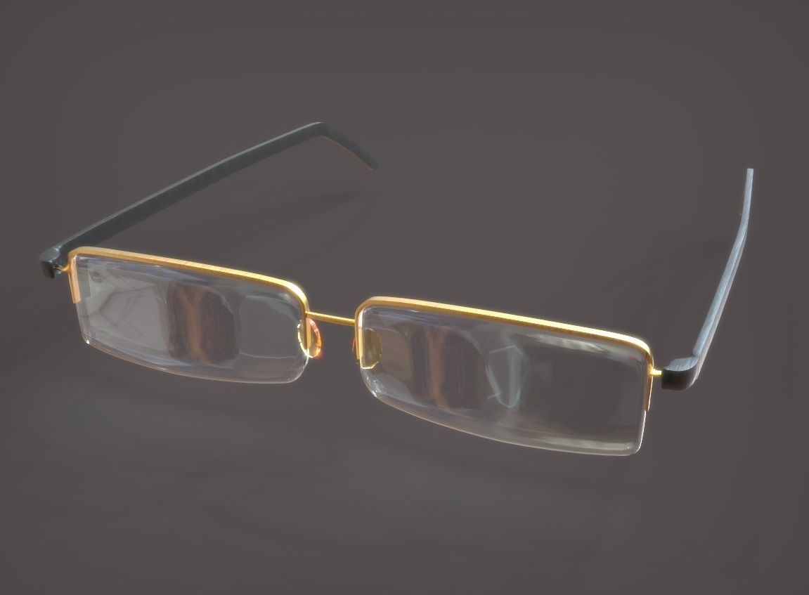 Spectacles 3D Model pair of glasses Low-poly 3D model_7