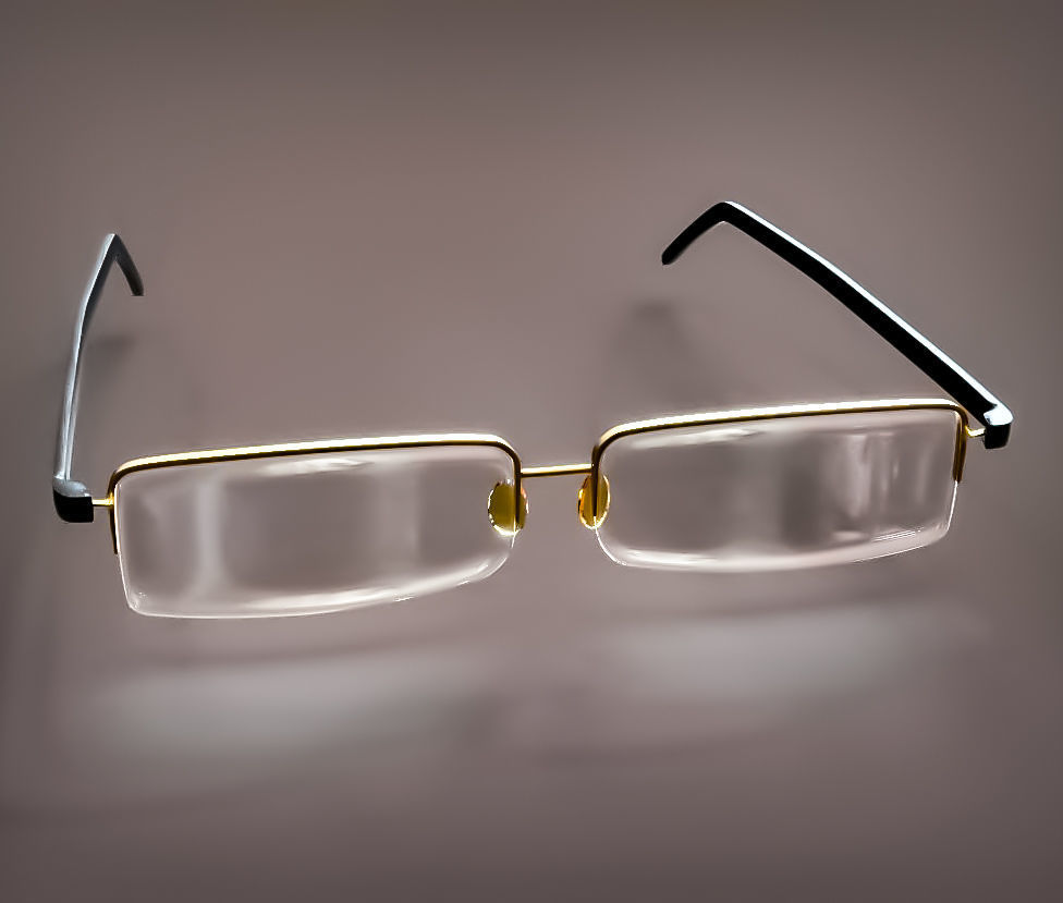 Spectacles 3D Model pair of glasses Low-poly 3D model_2