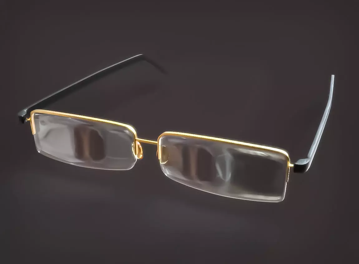 Spectacles 3D Model pair of glasses Low-poly 3D model_1