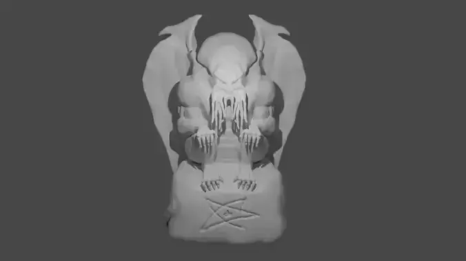 Cthulhu demon statue 3D model