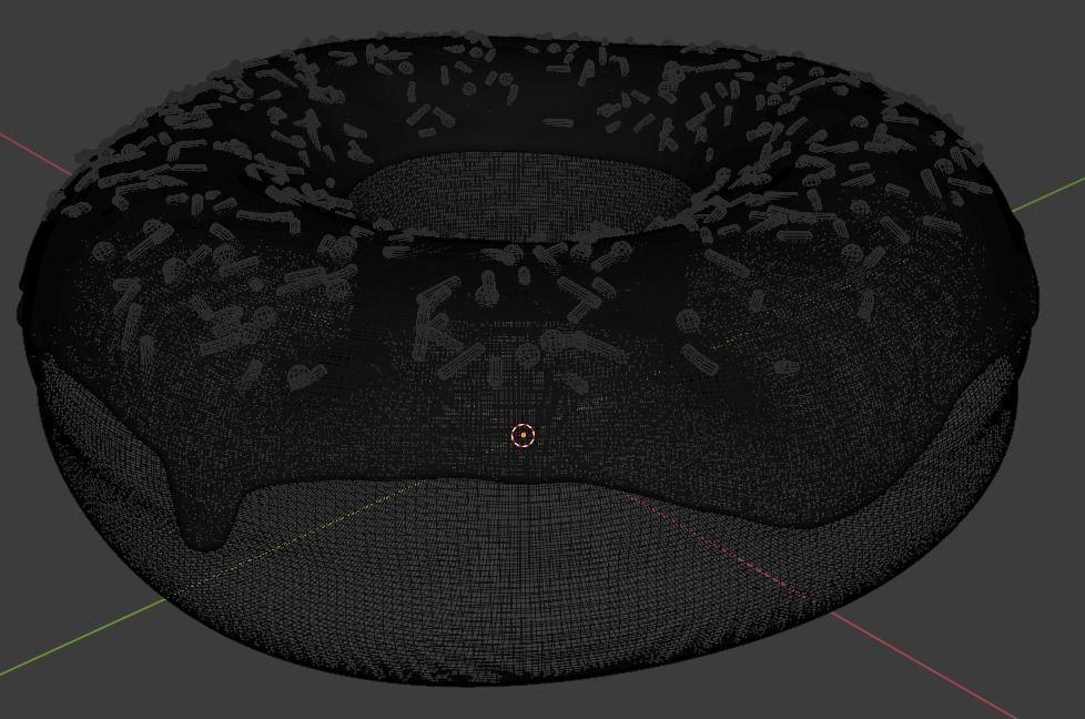 Donut with sprinkles Free 3D model_2