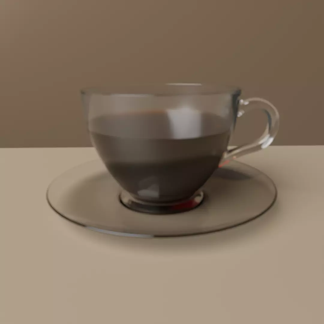 Glass Coffee Cup Free low-poly 3D model