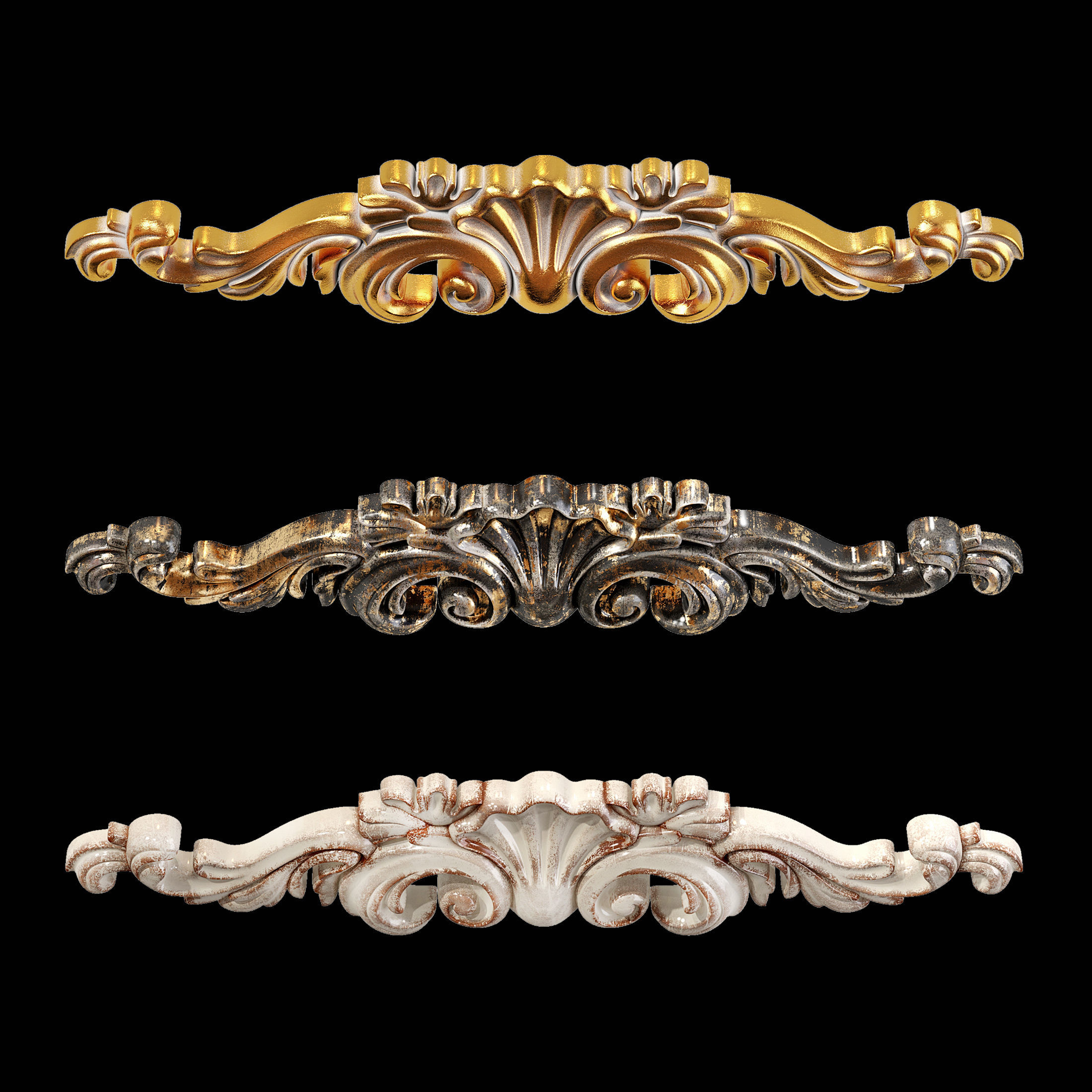Classic carved 009 3D model_6