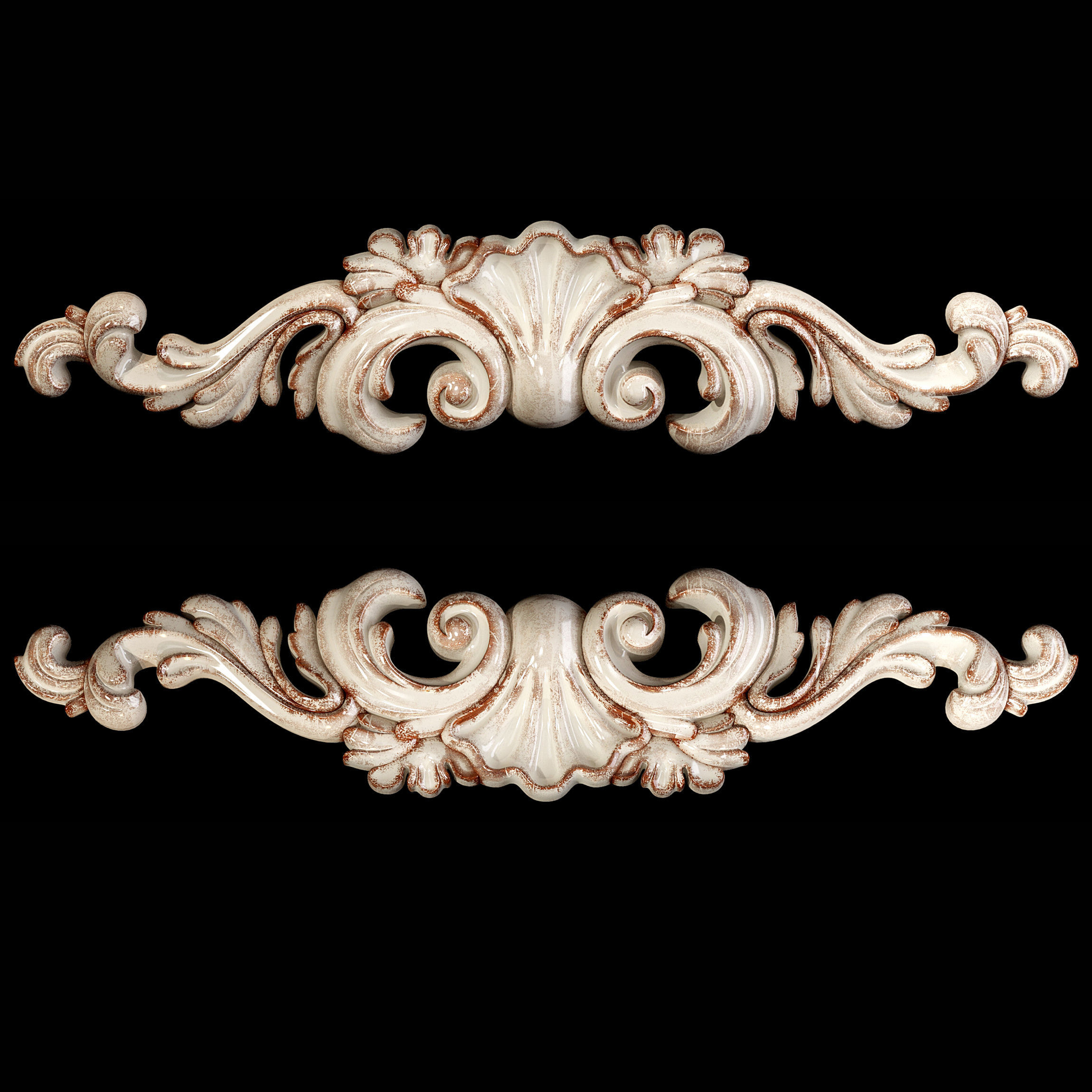 Classic carved 009 3D model_3