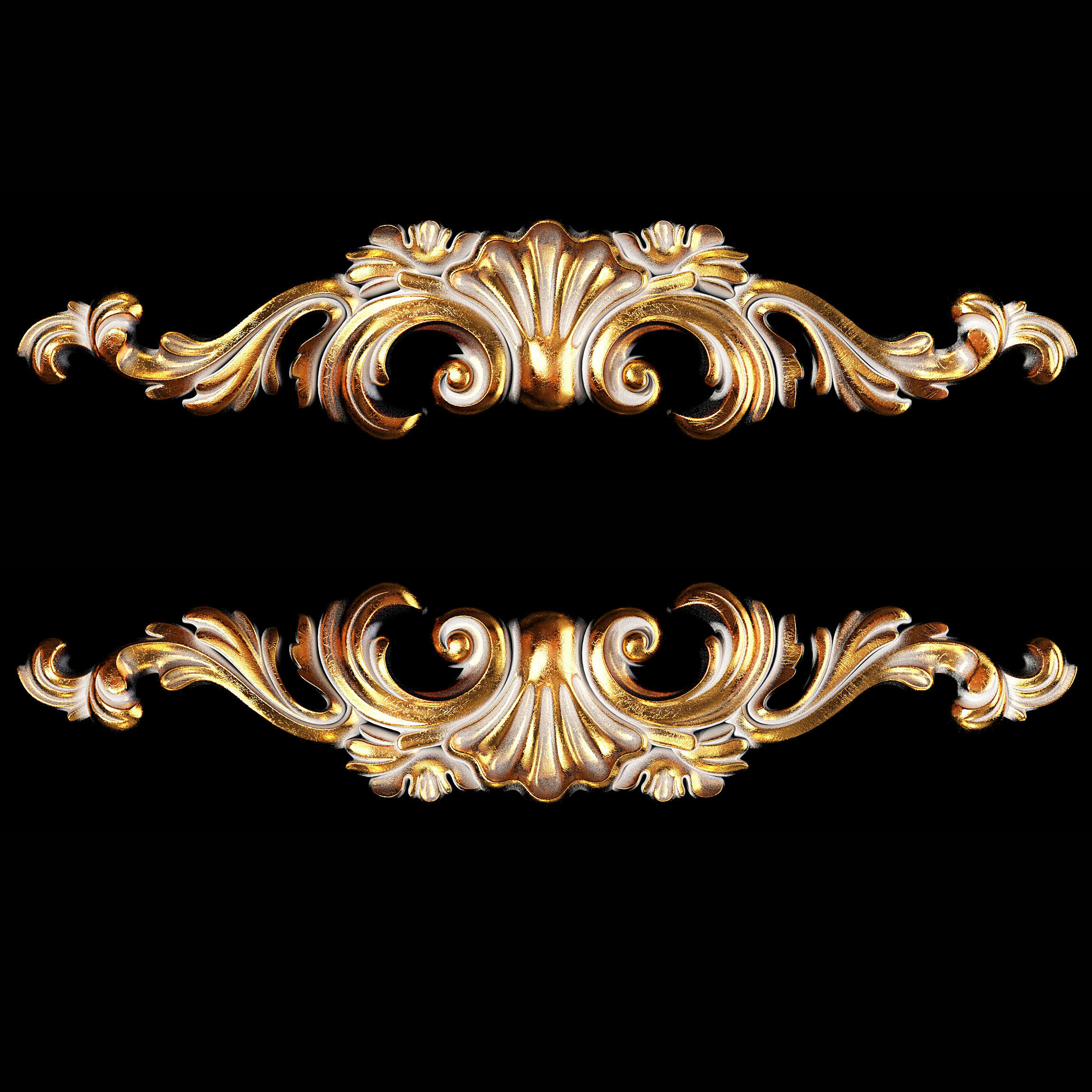 Classic carved 009 3D model_1