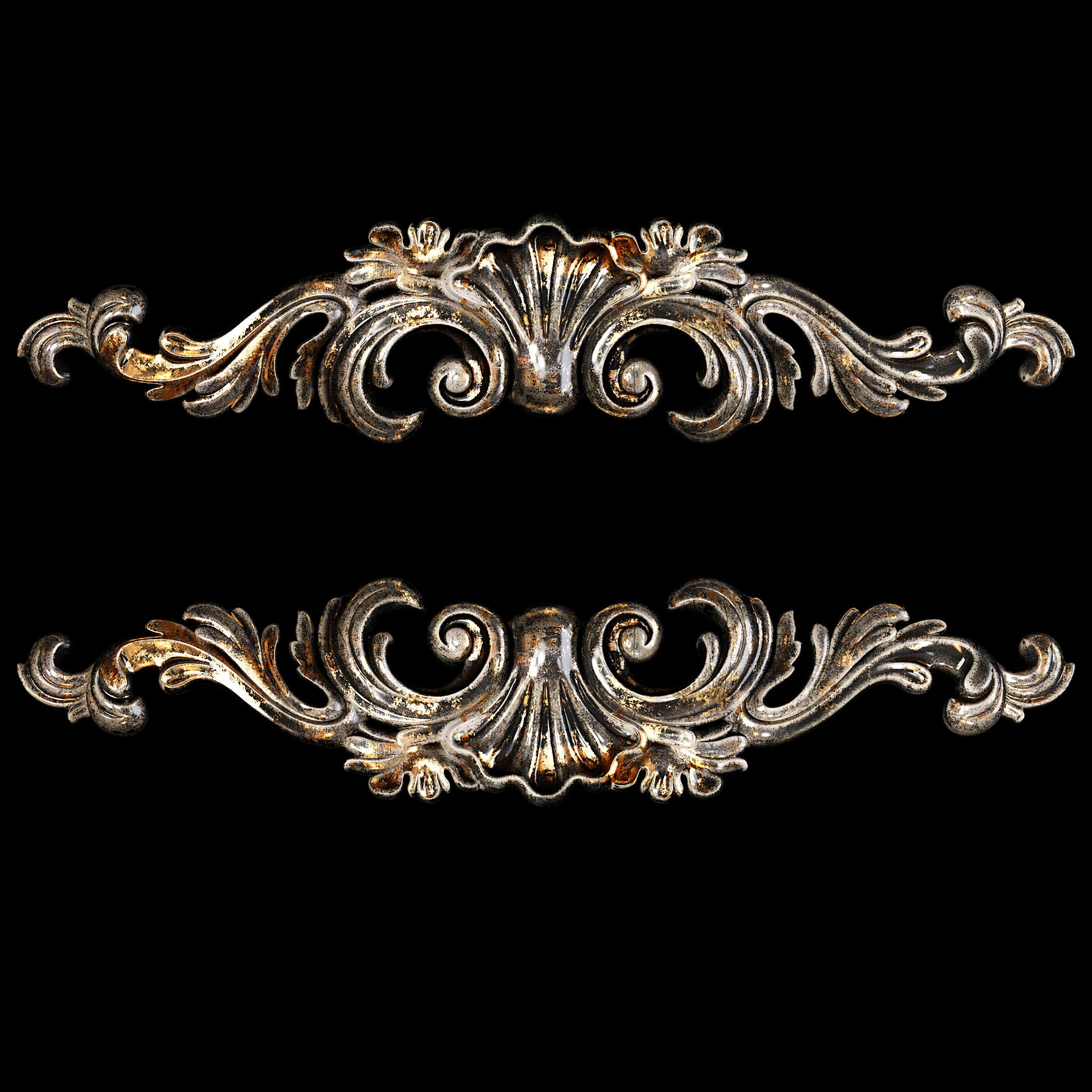 Classic carved 009 3D model_2