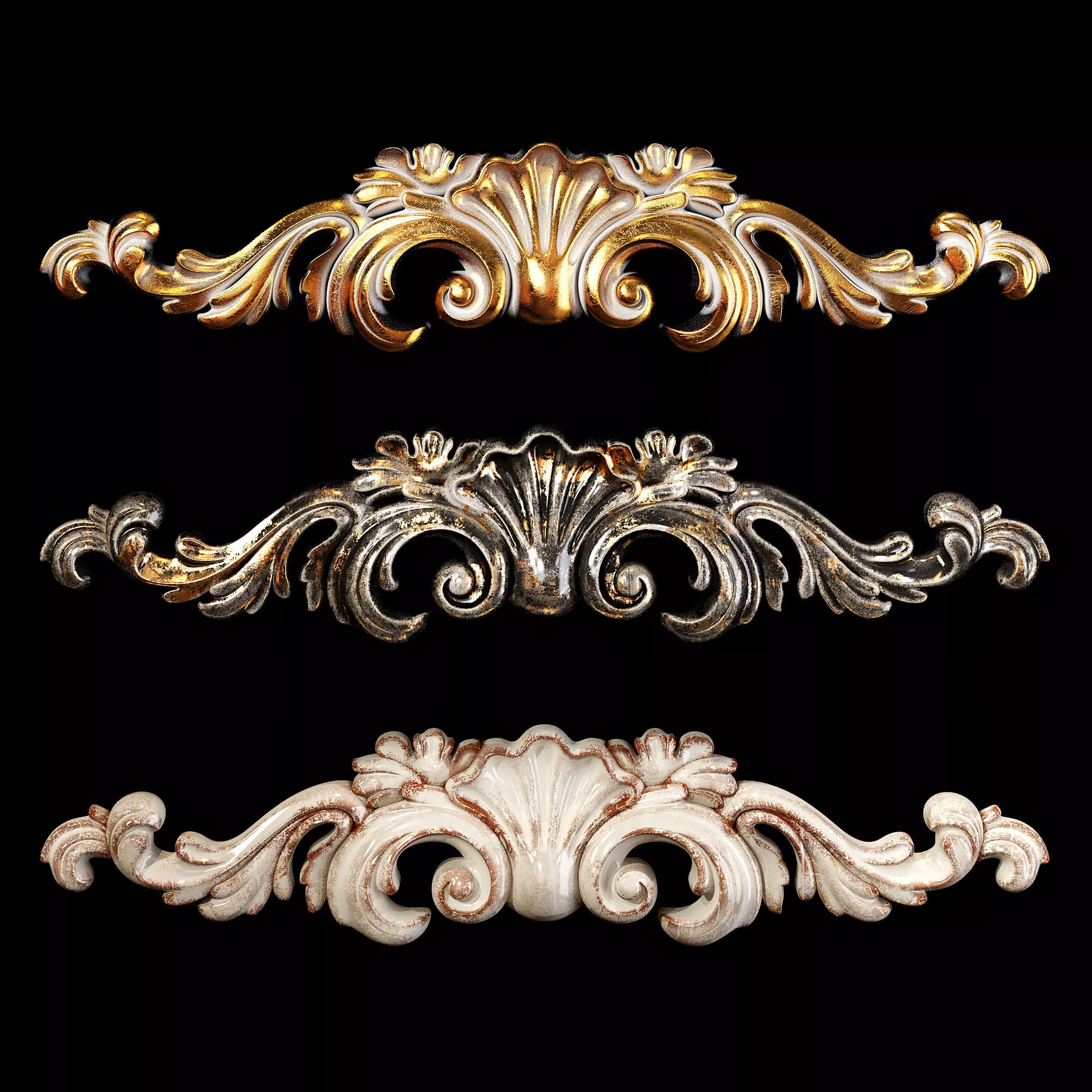 Classic carved 009 3D model_0