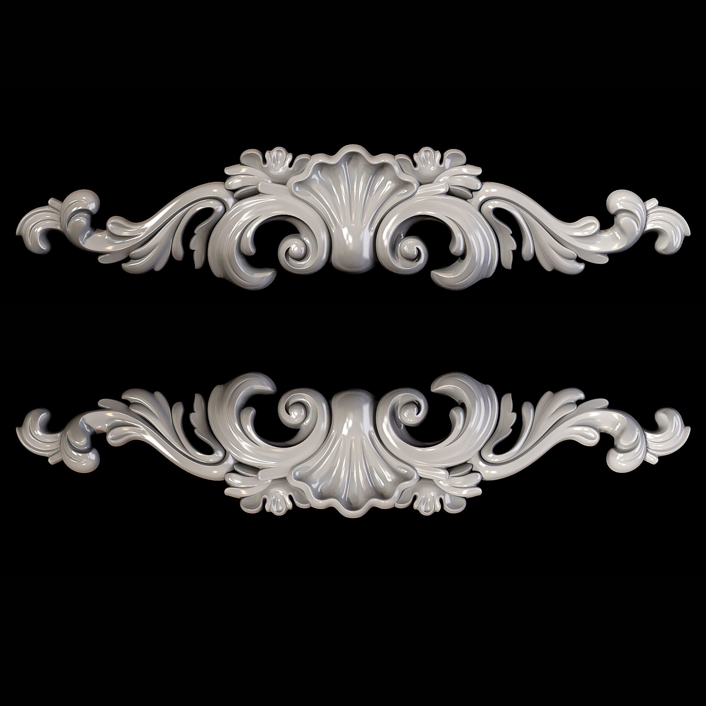 Classic carved 009 3D model_4