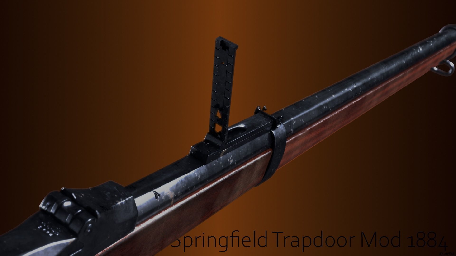 Springfield Trapdoor model 1884 Low-poly 3D model_5