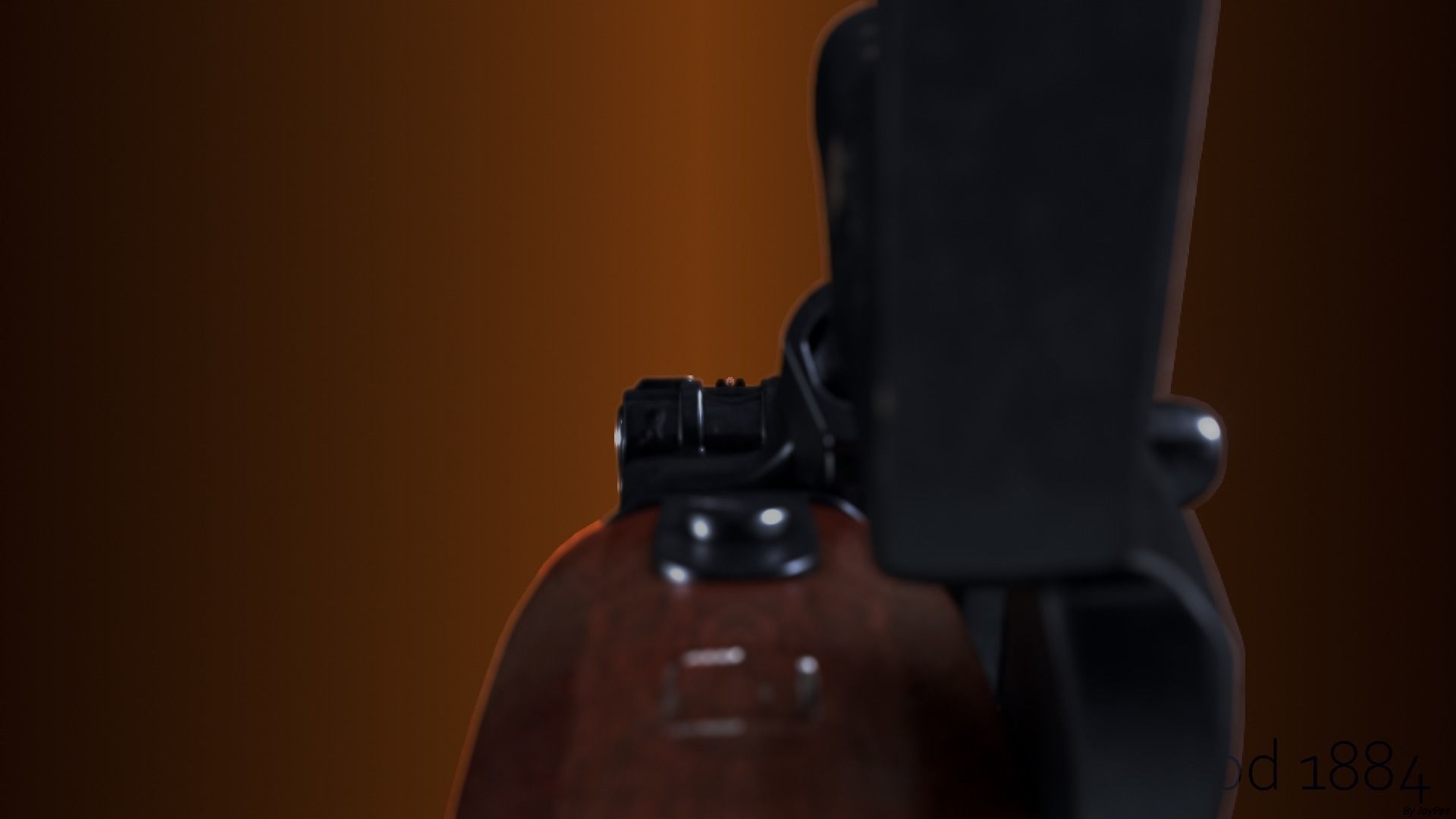 Springfield Trapdoor model 1884 Low-poly 3D model_4