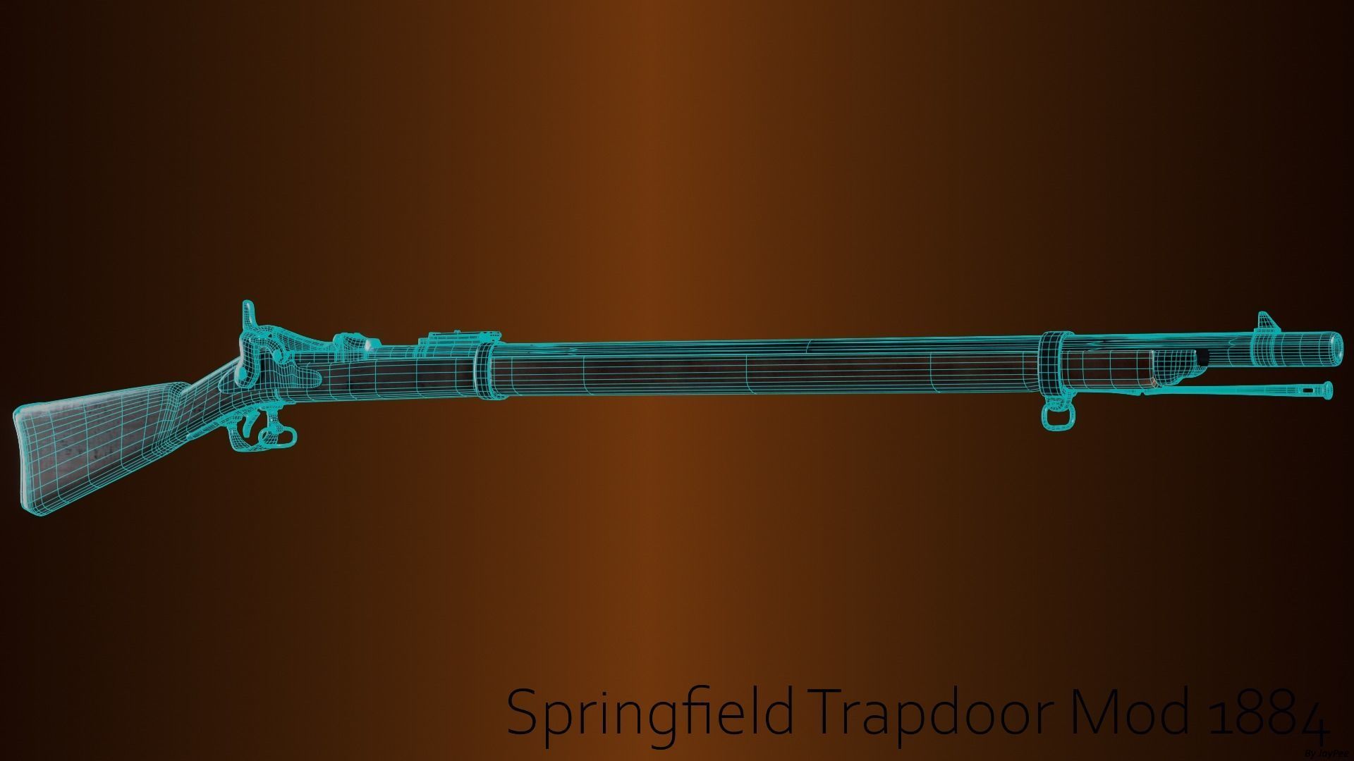 Springfield Trapdoor model 1884 Low-poly 3D model_8