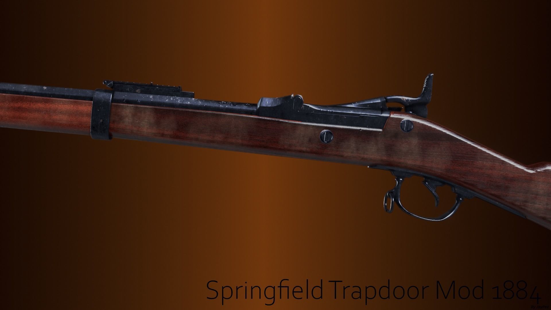 Springfield Trapdoor model 1884 Low-poly 3D model_7