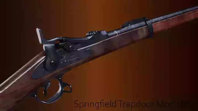 Springfield Trapdoor model 1884 Low-poly 3D model