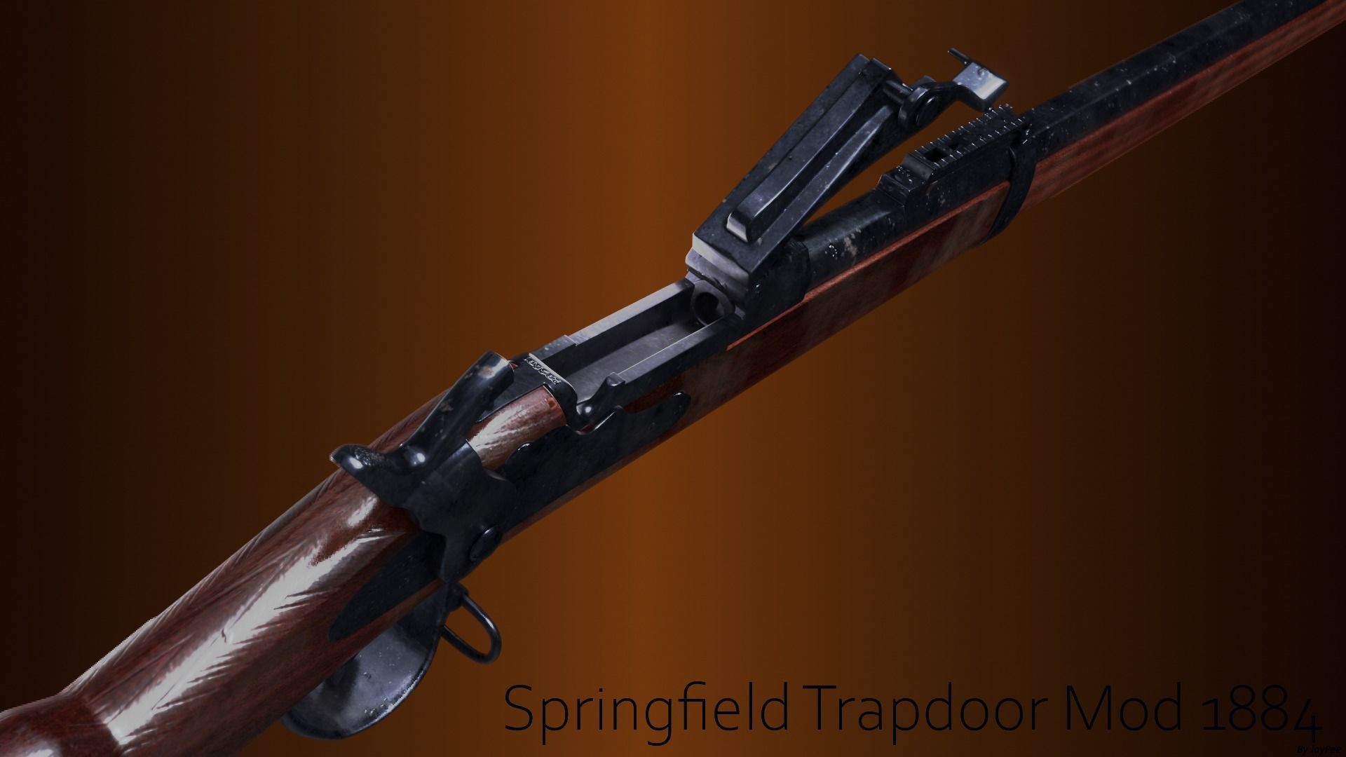 Springfield Trapdoor model 1884 Low-poly 3D model_6