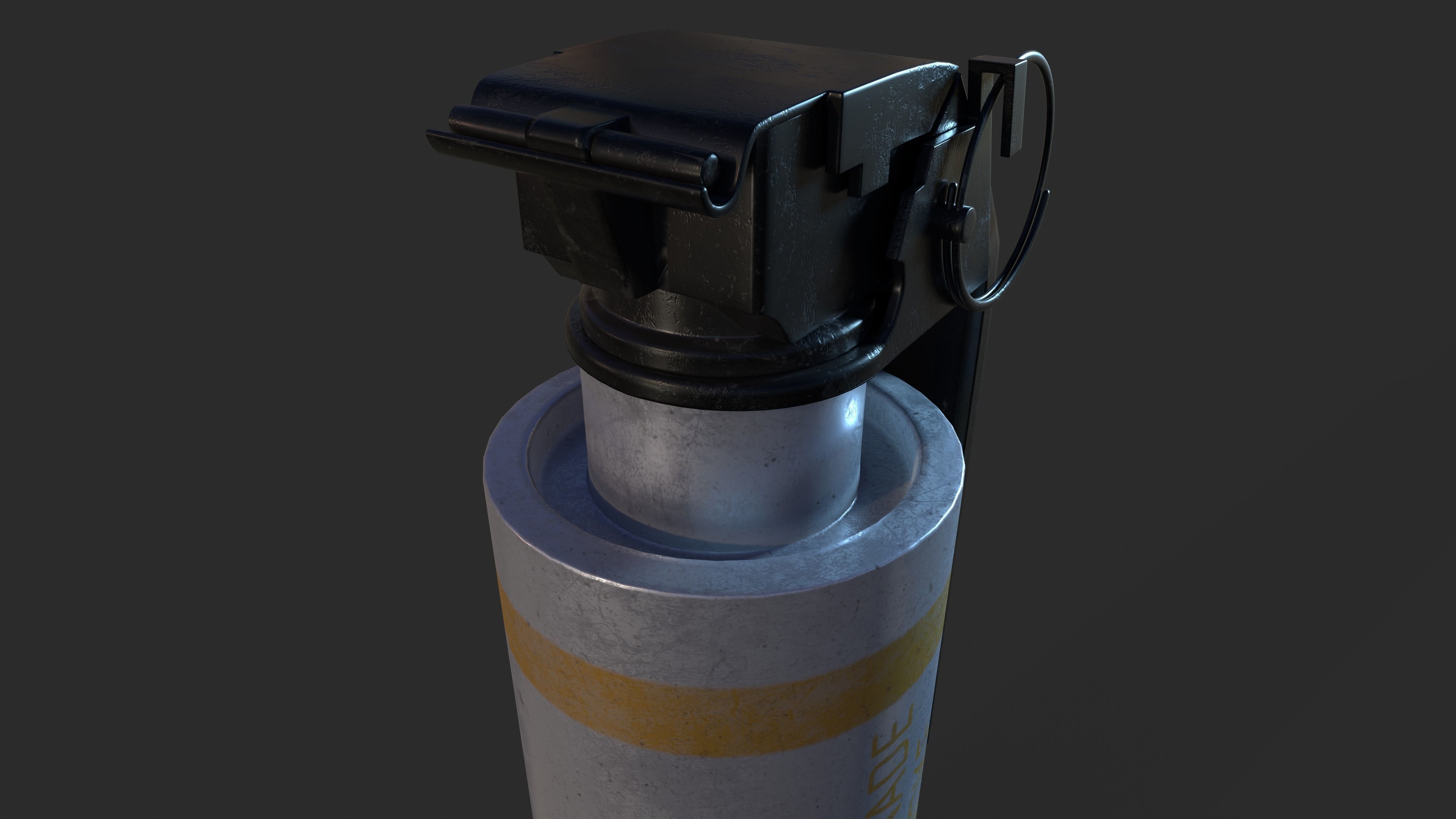 Smoke Grenade 3D modeling Low-poly 3D model_3