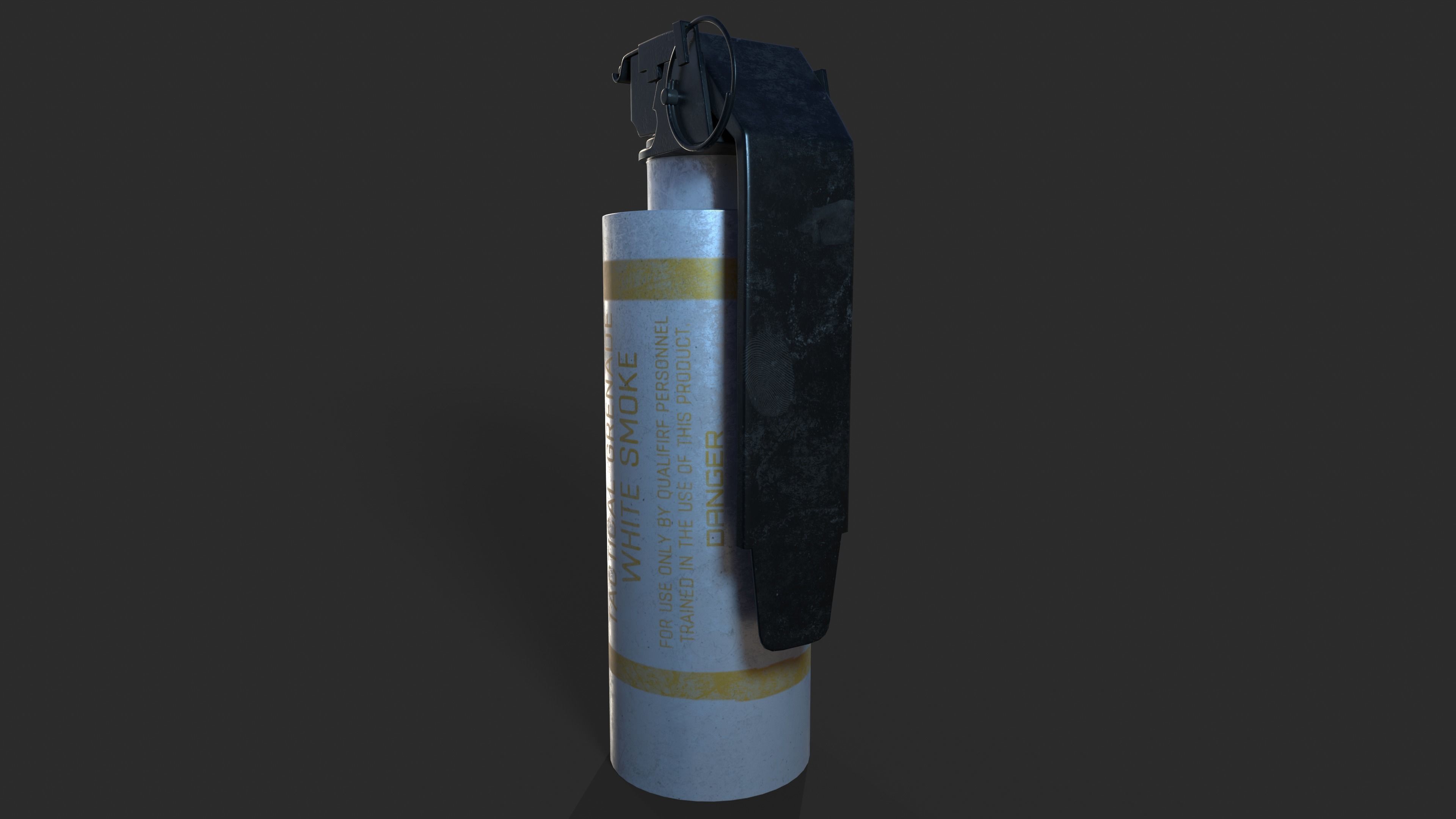 Smoke Grenade 3D modeling Low-poly 3D model_2
