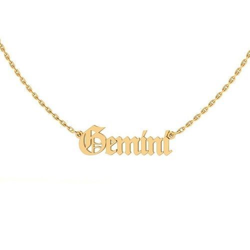 Necklace Gemini letters 3D print model